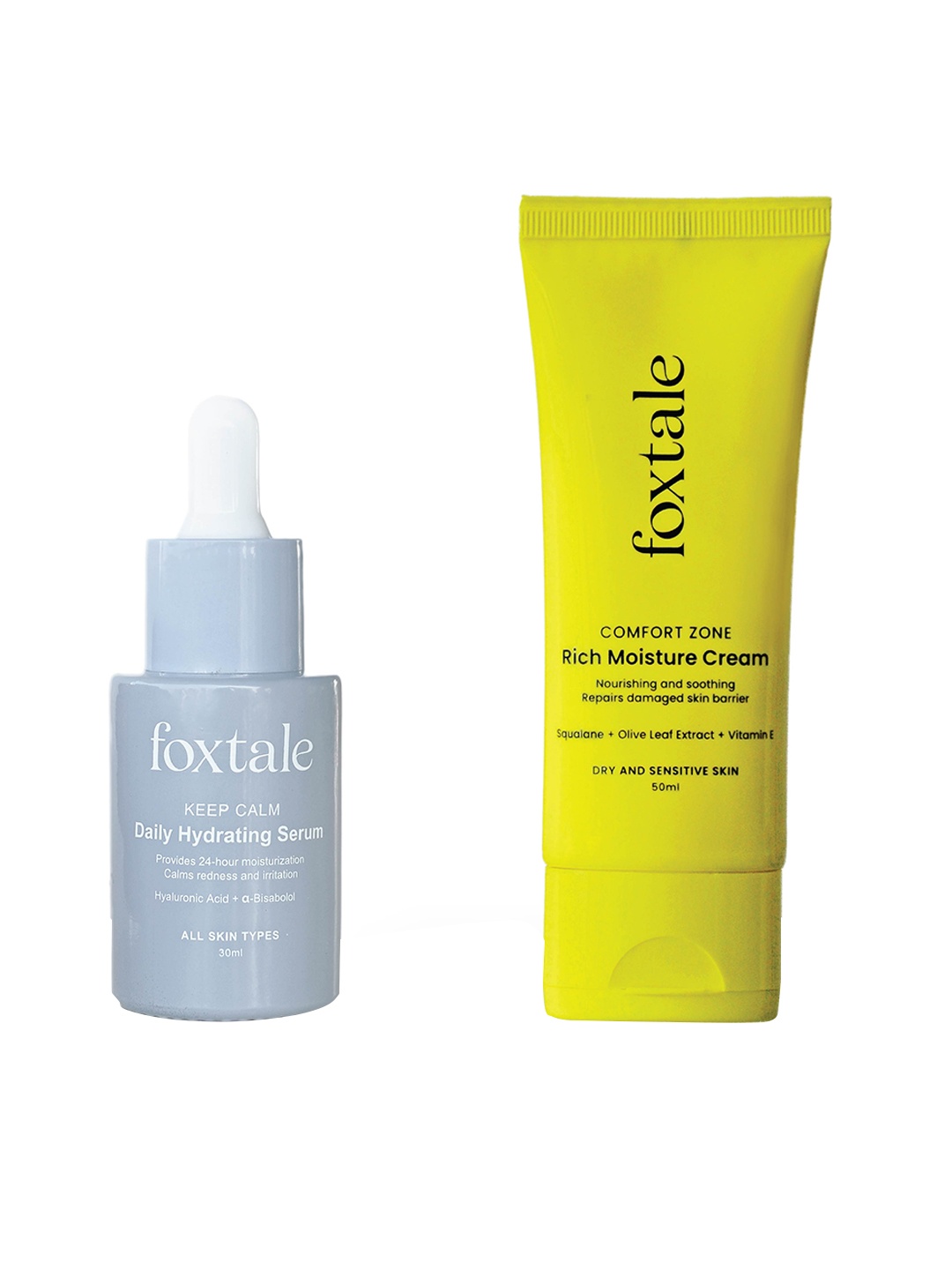 FoxTale Soft & Radiant Skincare Kit Combo Hydrating Serum 30 ml+ Rich Moisturiser Cream, White
FoxTale Soft & Radiant Skincare Kit Combo Hydrating Serum 30 ml+ Rich Moisturiser Cream, White