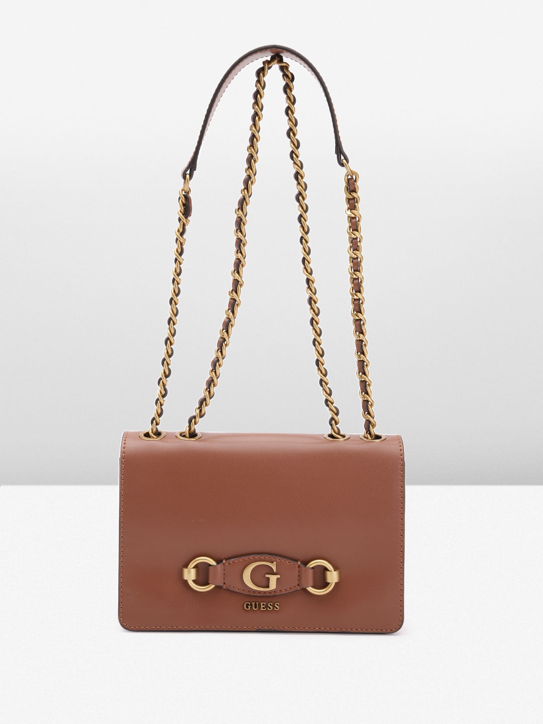 GUESS Structured Shoulder Bag, Brown