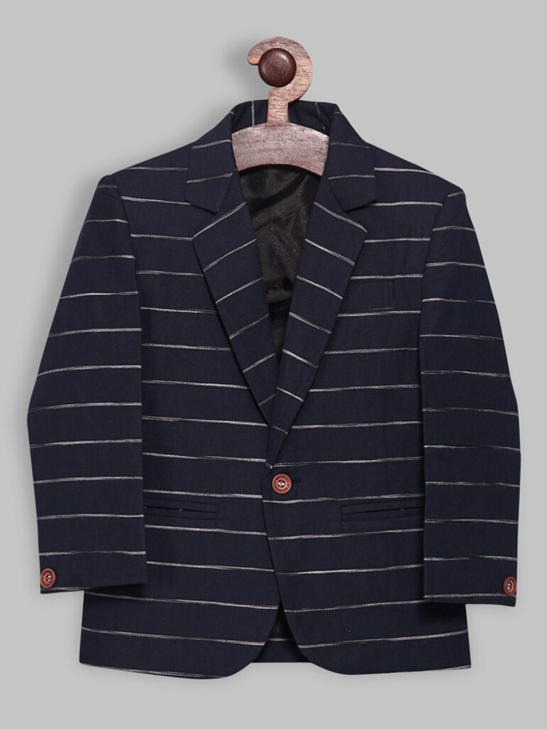 RIKIDOOS Boys Striped Patterned Single-Breasted Smart-Fit Cotton Lightweight Blazers, Navy blue
RIKIDOOS Boys Striped Patterned Single-Breasted Smart-Fit Cotton Lightweight Blazers, Navy blue
