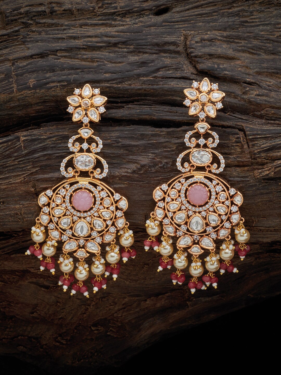 Kushal's Fashion Jewellery Gold Plated Kundan Studded Contemporary Drop Earrings, Pink
Kushal's Fashion Jewellery Gold Plated Kundan Studded Contemporary Drop Earrings, Pink
