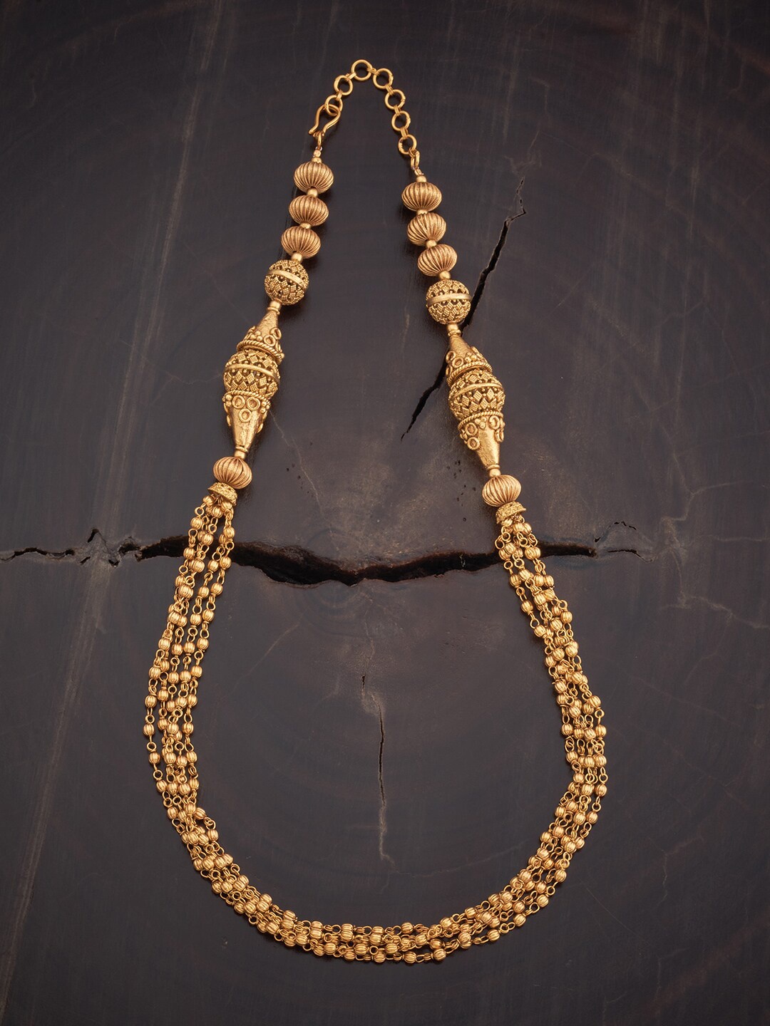 Kushal's Fashion Jewellery Copper Necklace, Gold