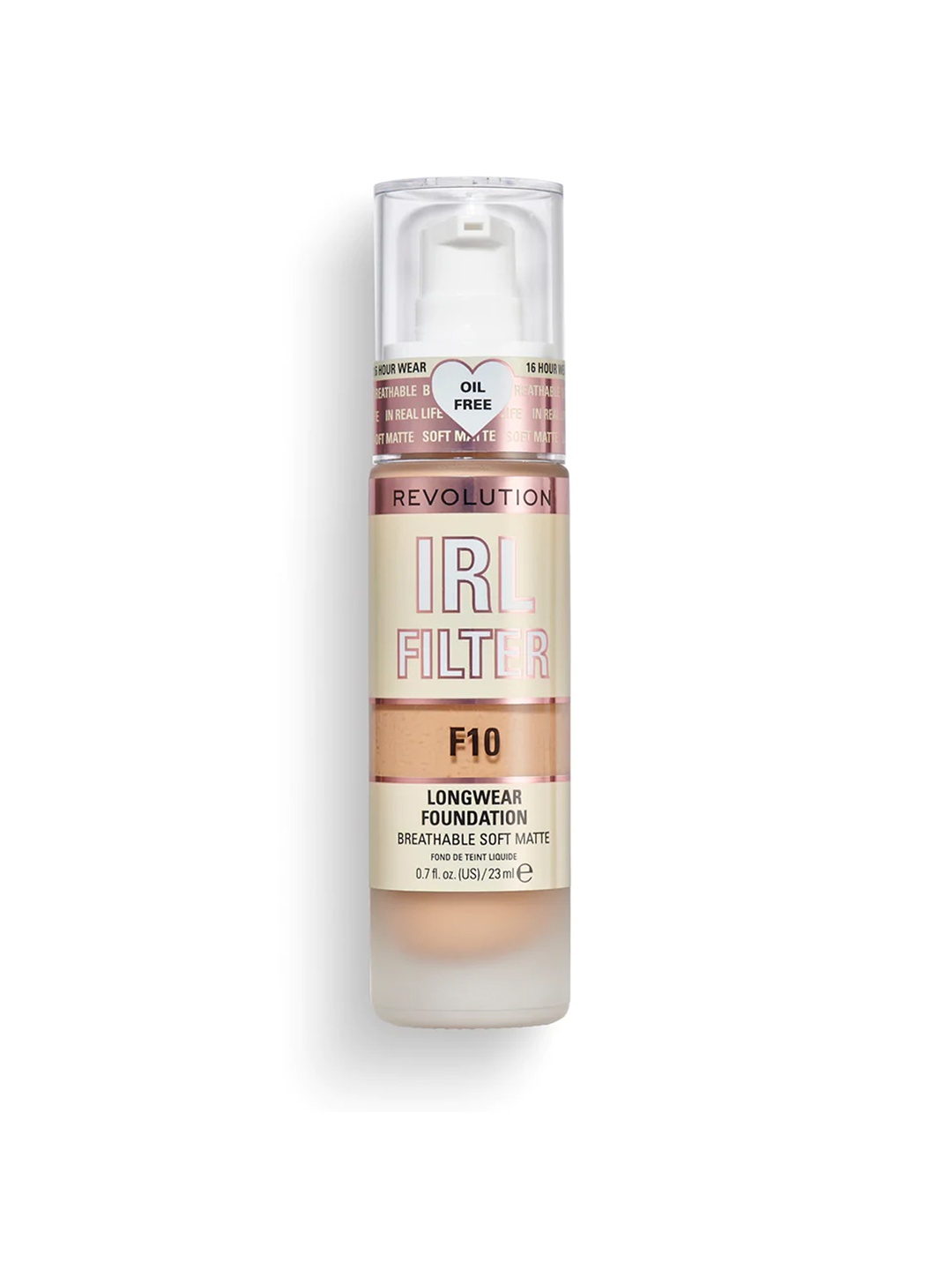Makeup Revolution London IRL Filter Matte Oil-Free Longwear Foundation 23ml - Shade F10, Beige
Makeup Revolution London IRL Filter Matte Oil-Free Longwear Foundation 23ml - Shade F10, Beige