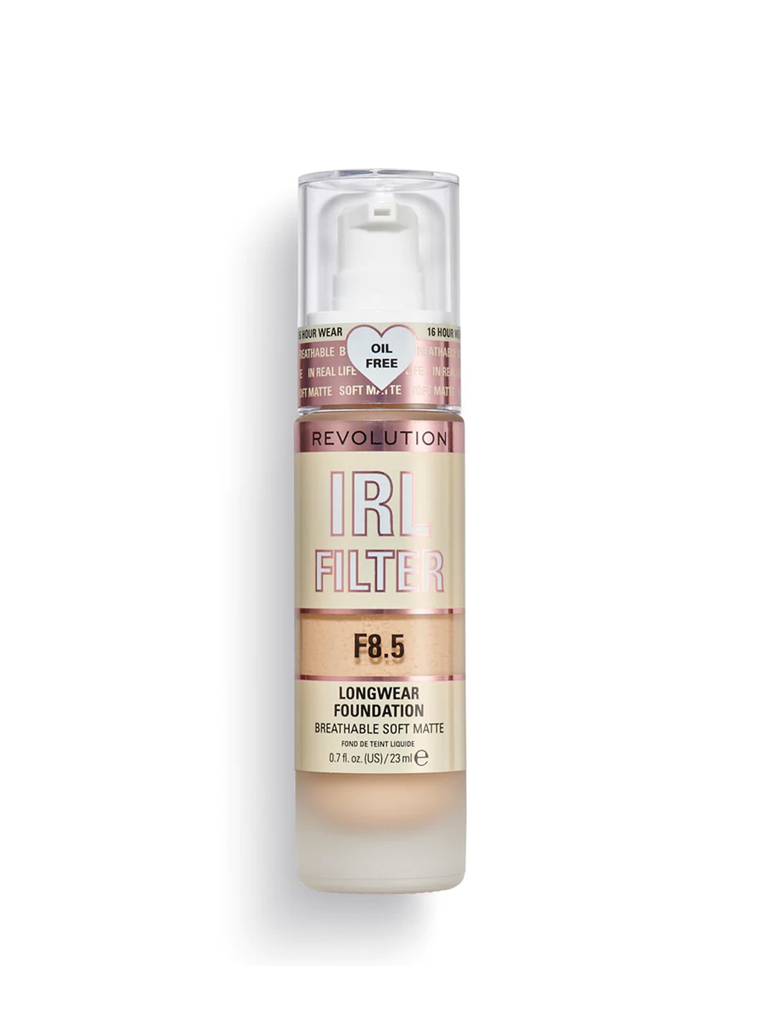 Makeup Revolution London IRL Filter Matte Oil-Free Longwear Foundation 23ml - Shade F8.5, Beige
Makeup Revolution London IRL Filter Matte Oil-Free Longwear Foundation 23ml - Shade F8.5, Beige