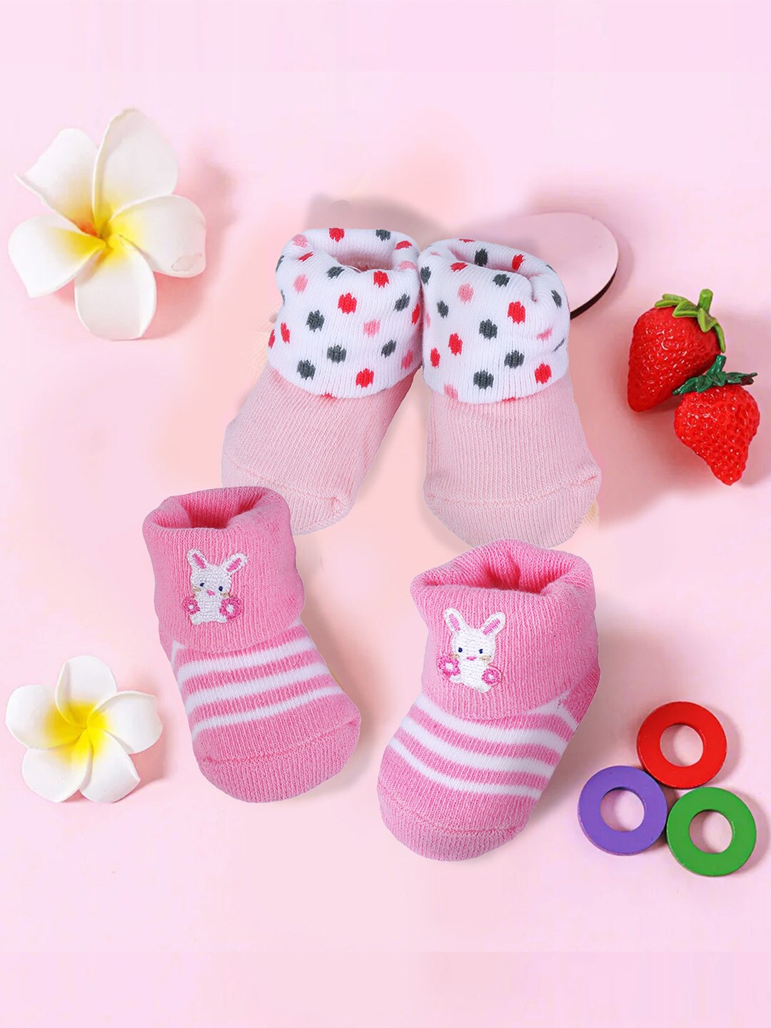 Baby Moo Infant Girls Pack Of 2 Self-Designed Cotton Breathable Ankle-Length Socks, Pink
Baby Moo Infant Girls Pack Of 2 Self-Designed Cotton Breathable Ankle-Length Socks, Pink