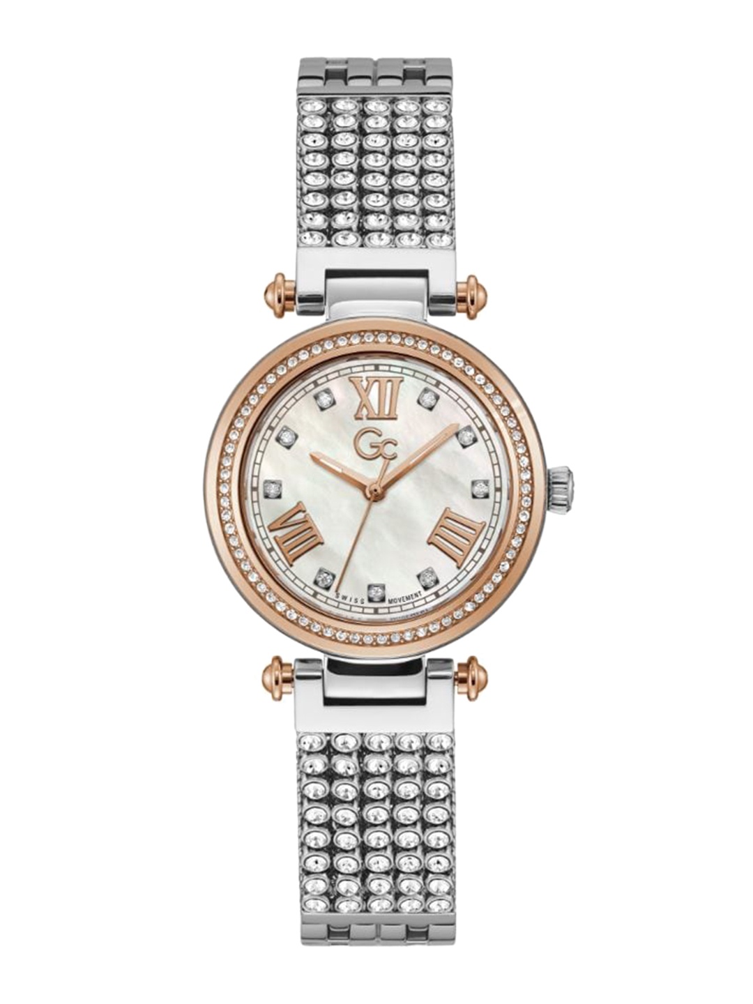 GC Women Embellished Dial Stainless Steel Bracelet Style Straps Analogue Watch Y47009L1MF, White
GC Women Embellished Dial Stainless Steel Bracelet Style Straps Analogue Watch Y47009L1MF, White