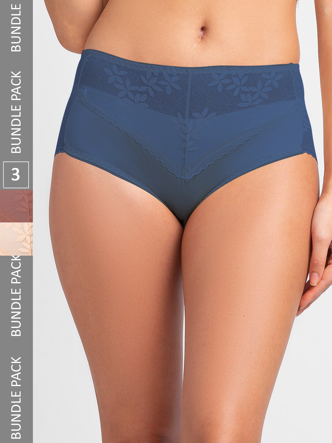 FashionRack Women Pack Of 3 Assorted Hipster Briefs