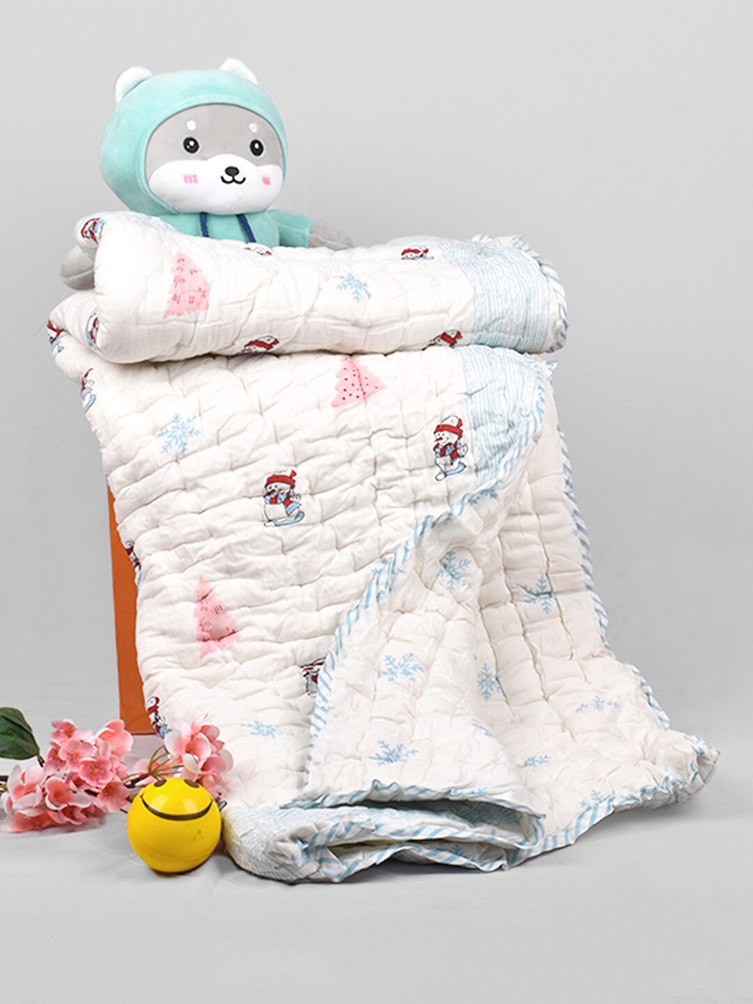 Moms Home Kids White & Red Printed Mild Winter 500 GSM Organic Cotton Single Bed Quilt
Moms Home Kids White & Red Printed Mild Winter 500 GSM Organic Cotton Single Bed Quilt