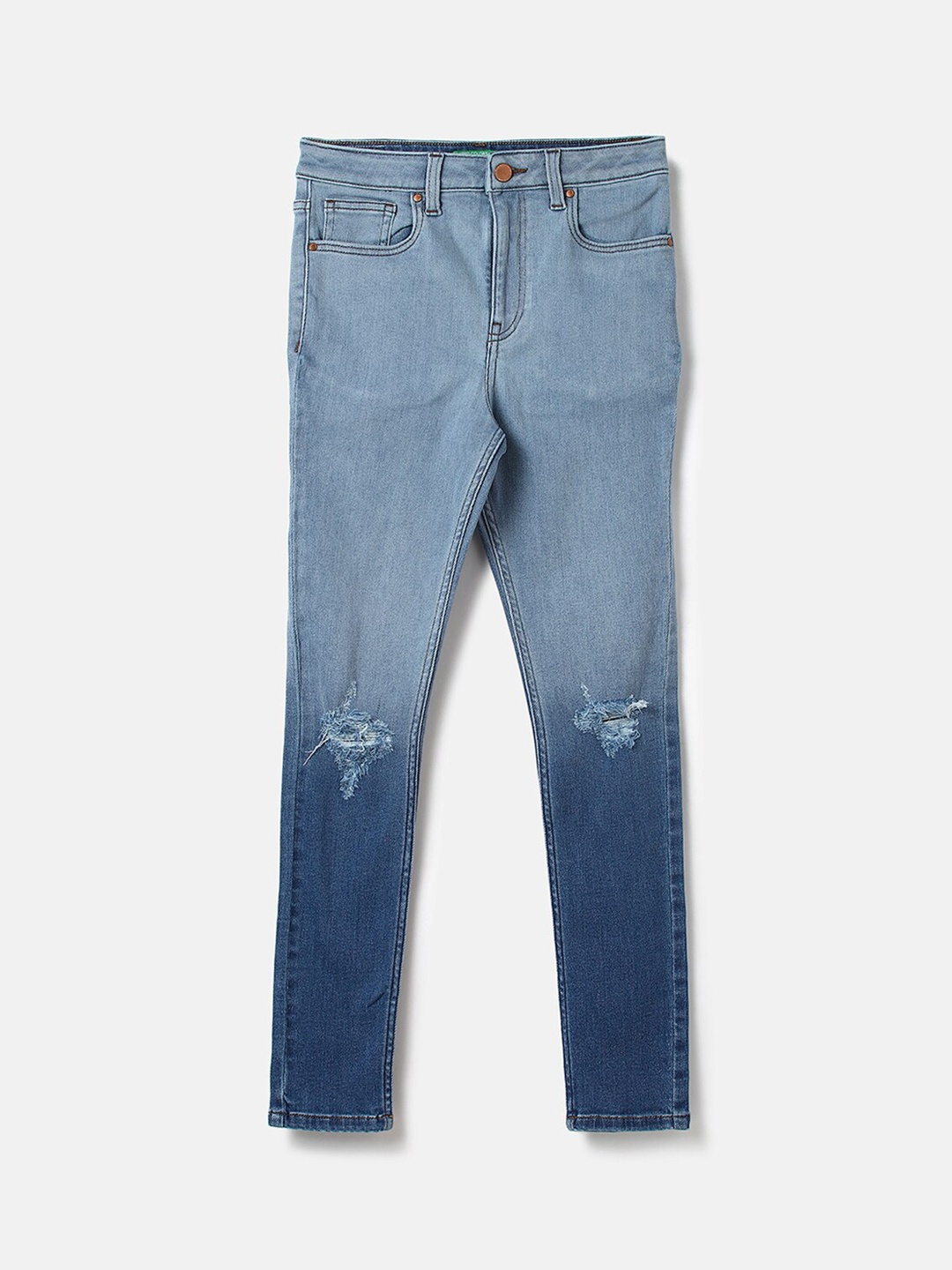 United Colors of Benetton Women High-Rise Highly Distressed Heavy Fade Cotton Jeans, Blue
United Colors of Benetton Women High-Rise Highly Distressed Heavy Fade Cotton Jeans, Blue