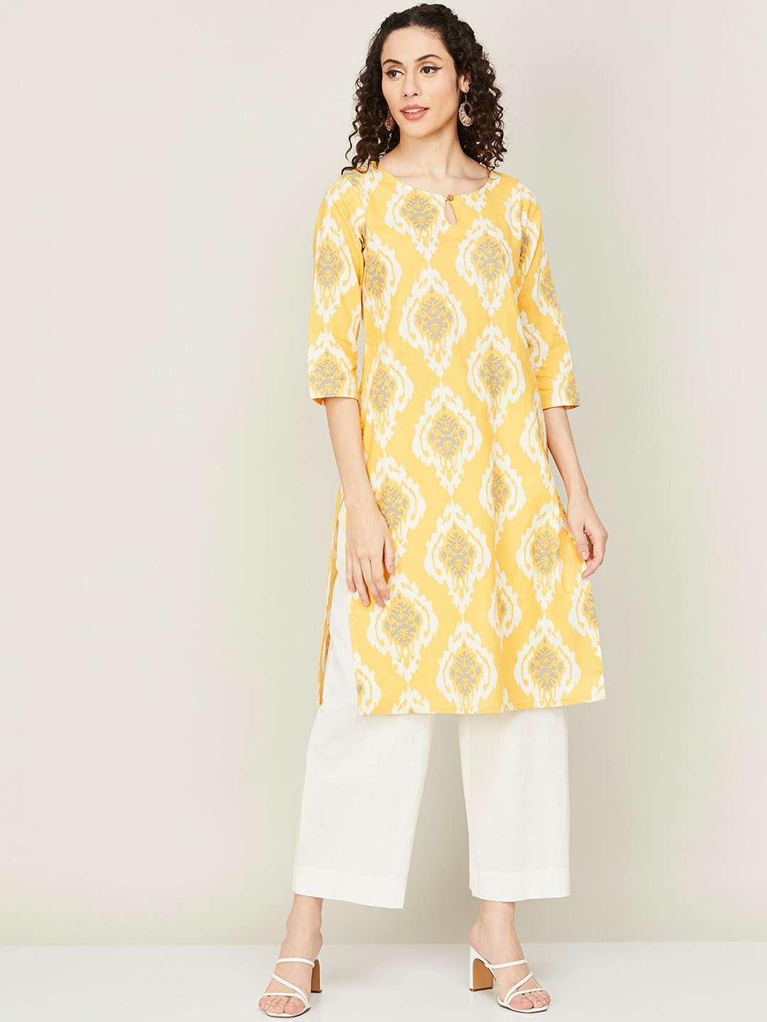 Melange by Lifestyle Women Ethnic Motifs Printed Indie Prints Pure Cotton Kurta, Mustard
Melange by Lifestyle Women Ethnic Motifs Printed Indie Prints Pure Cotton Kurta, Mustard