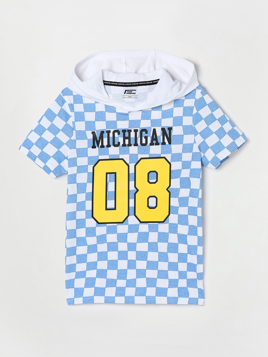 Fame Forever by Lifestyle Boys Printed Pure Cotton T-shirt, Blue