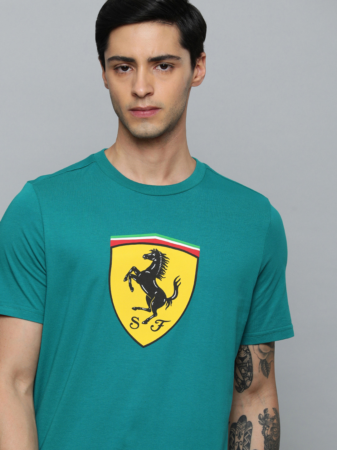 PUMA Motorsport Men Brand Logo Printed Regular Fit Pure Cotton T-shirt, Green 
PUMA Motorsport Men Brand Logo Printed Regular Fit Pure Cotton T-shirt, Green