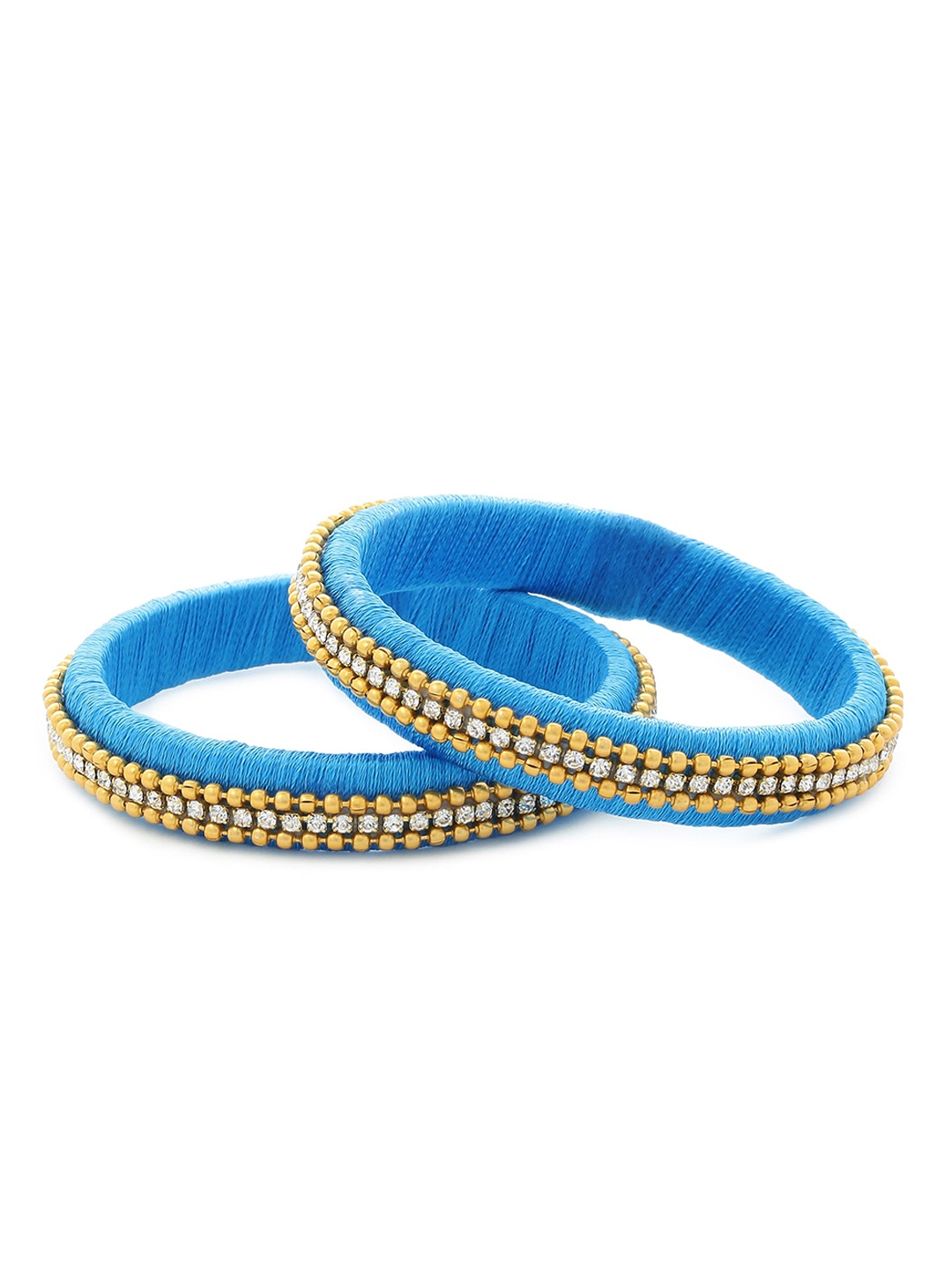 AKSHARA Set Of 2 Gold Plated Thread Bangles