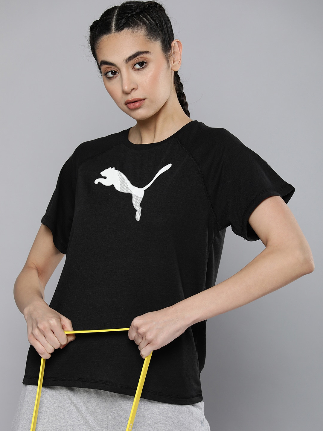 Puma Brand Logo Printed Relaxed Fit dryCELL Raglan Sleeves Evostripe Sustainable T-shirt, Black
Puma Brand Logo Printed Relaxed Fit dryCELL Raglan Sleeves Evostripe Sustainable T-shirt, Black