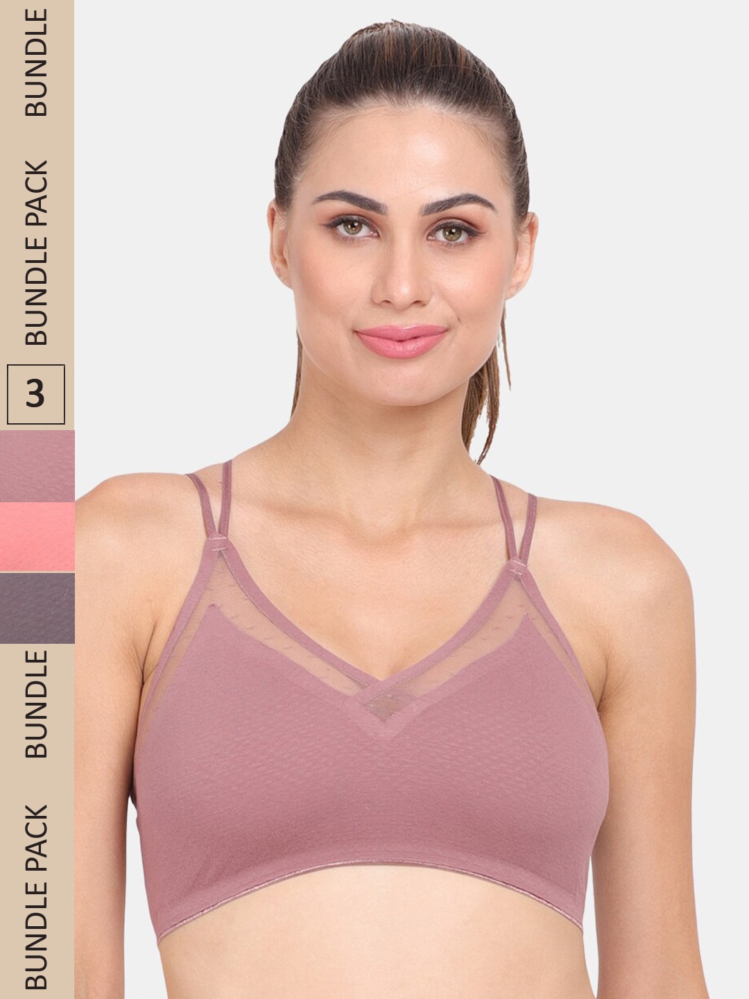 Amour Secret Pack of 3 Seamless Lightly Padded Anti-Odour Sports Bra S6351_Crl_Dgry_Muv, Mauve
Amour Secret Pack of 3 Seamless Lightly Padded Anti-Odour Sports Bra S6351_Crl_Dgry_Muv, Mauve