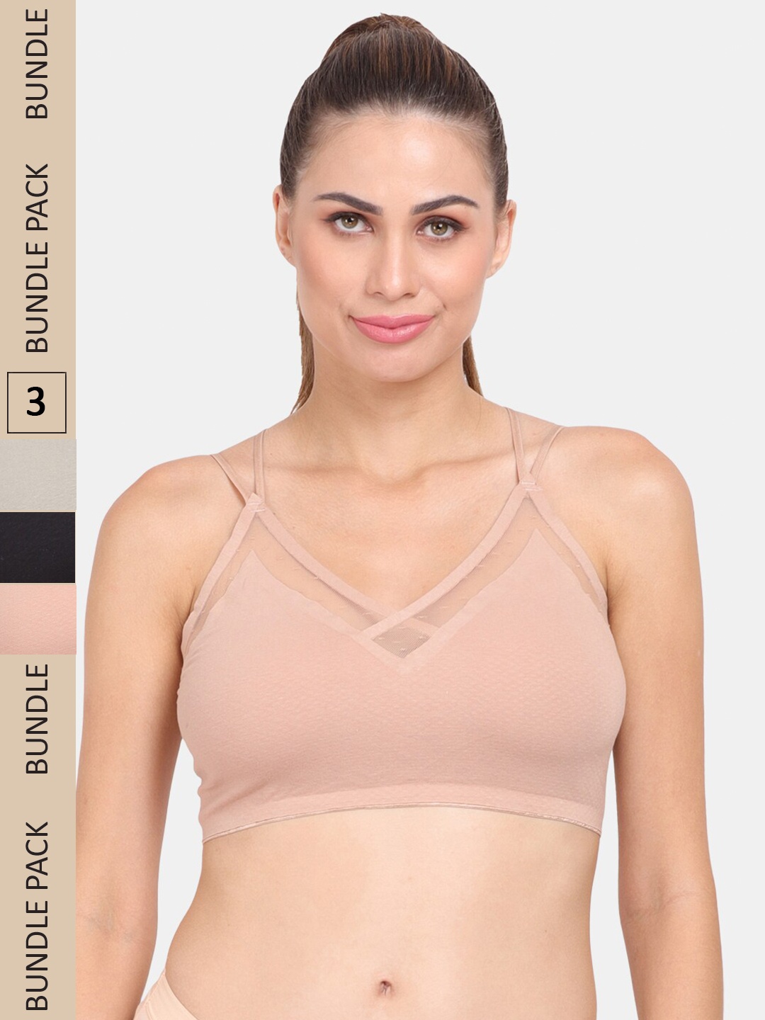 Amour Secret Pack Of 3 Lightly Padded & Non-Wired Seamless Anti Odour Workout Bra, Black
Amour Secret Pack Of 3 Lightly Padded & Non-Wired Seamless Anti Odour Workout Bra, Black