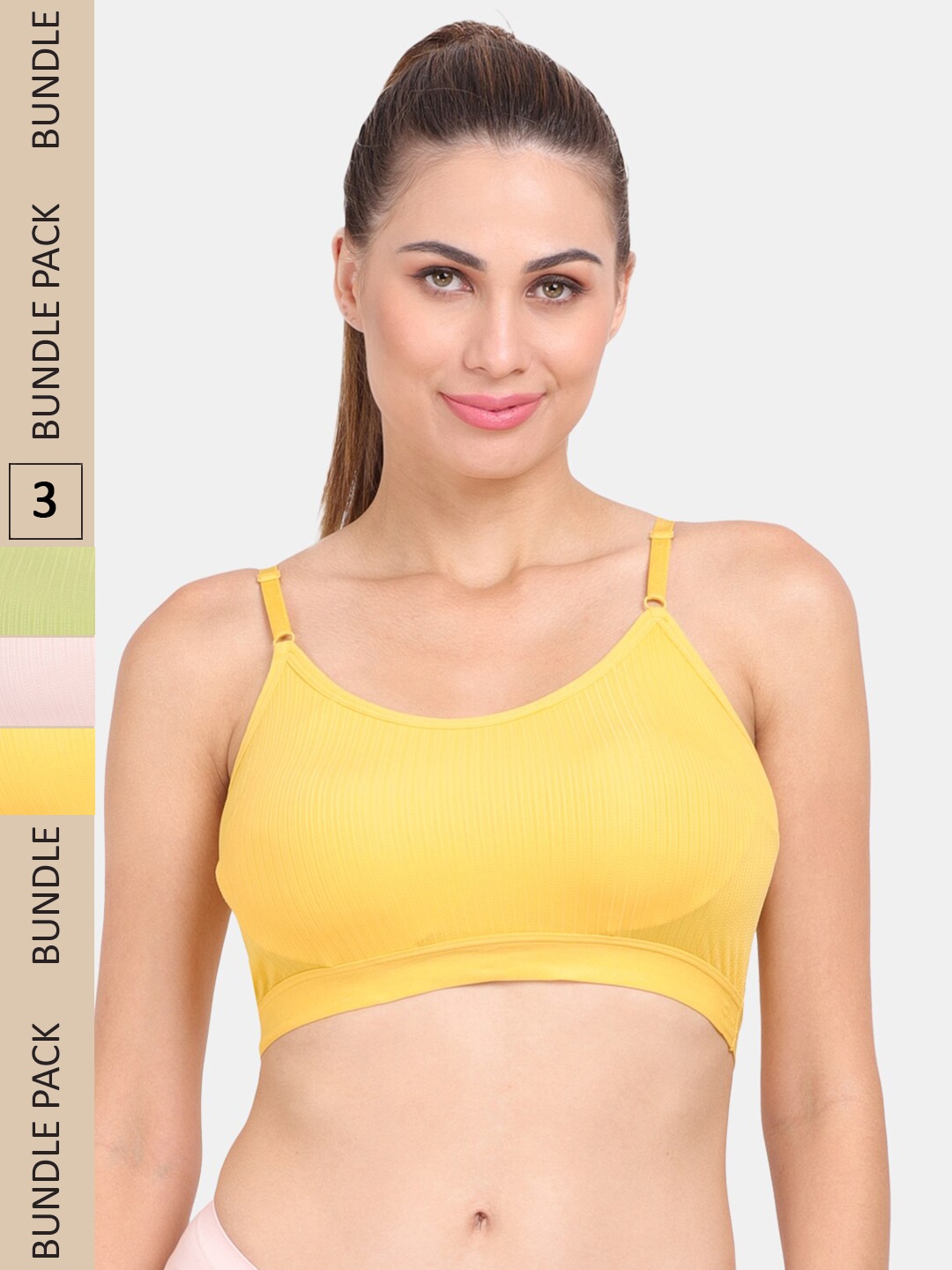 Amour Secret Pack Of 3 Lightly Padded & Non-Wired Seamless Anti Odour Workout Bra, Green
Amour Secret Pack Of 3 Lightly Padded & Non-Wired Seamless Anti Odour Workout Bra, Green