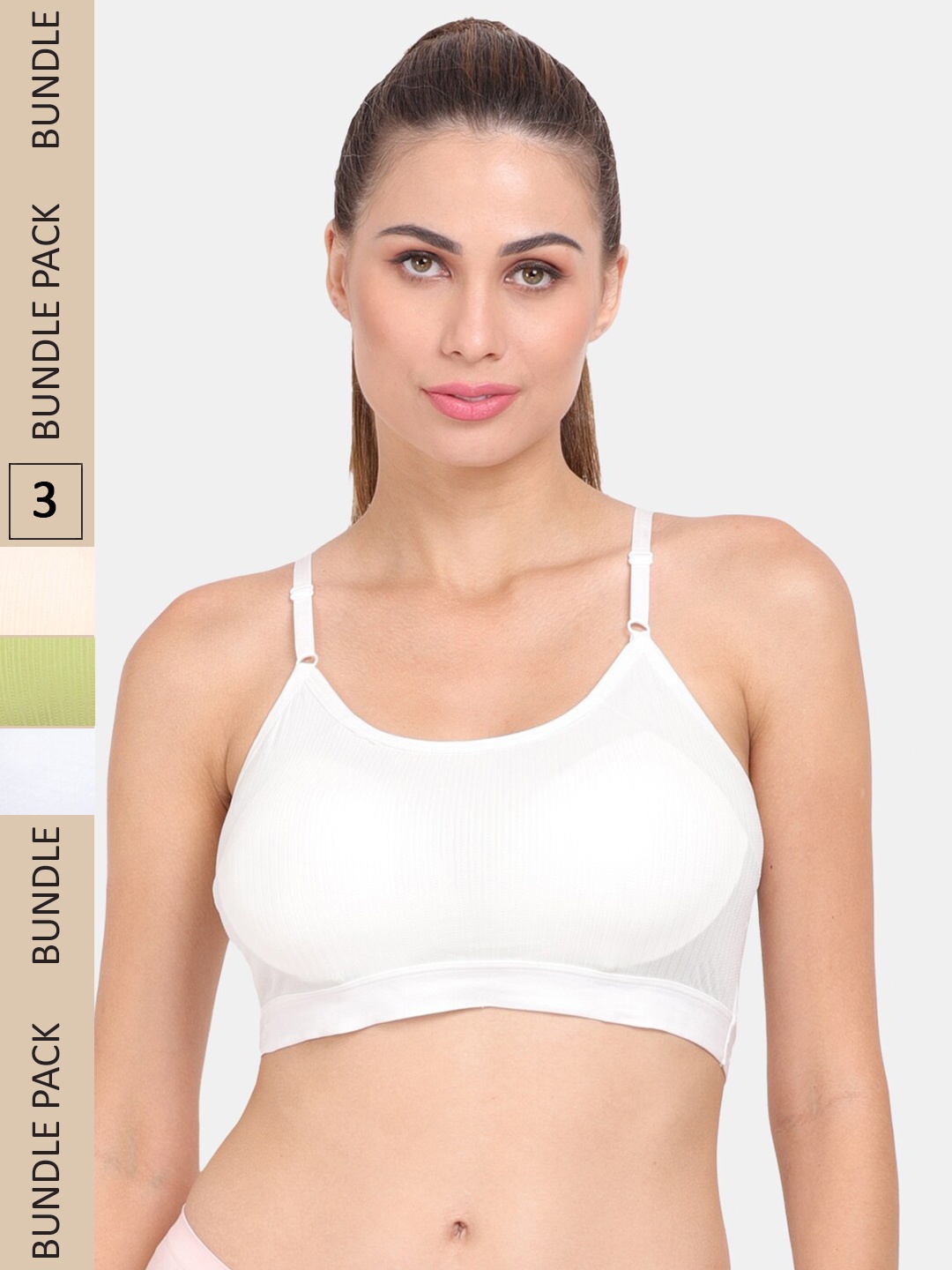 Amour Secret Pack Of 3 Lightly Padded & Non-Wired Seamless Anti Odour Workout Bra, Green
Amour Secret Pack Of 3 Lightly Padded & Non-Wired Seamless Anti Odour Workout Bra, Green