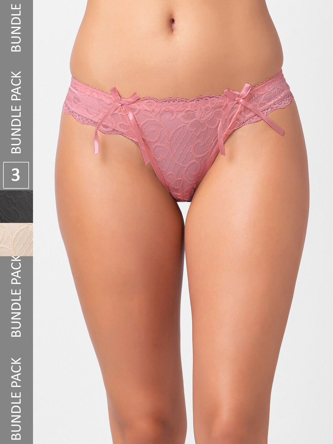 FashionRack Women Pack Of 3 Assorted Thong Briefs
FashionRack Women Pack Of 3 Assorted Thong Briefs