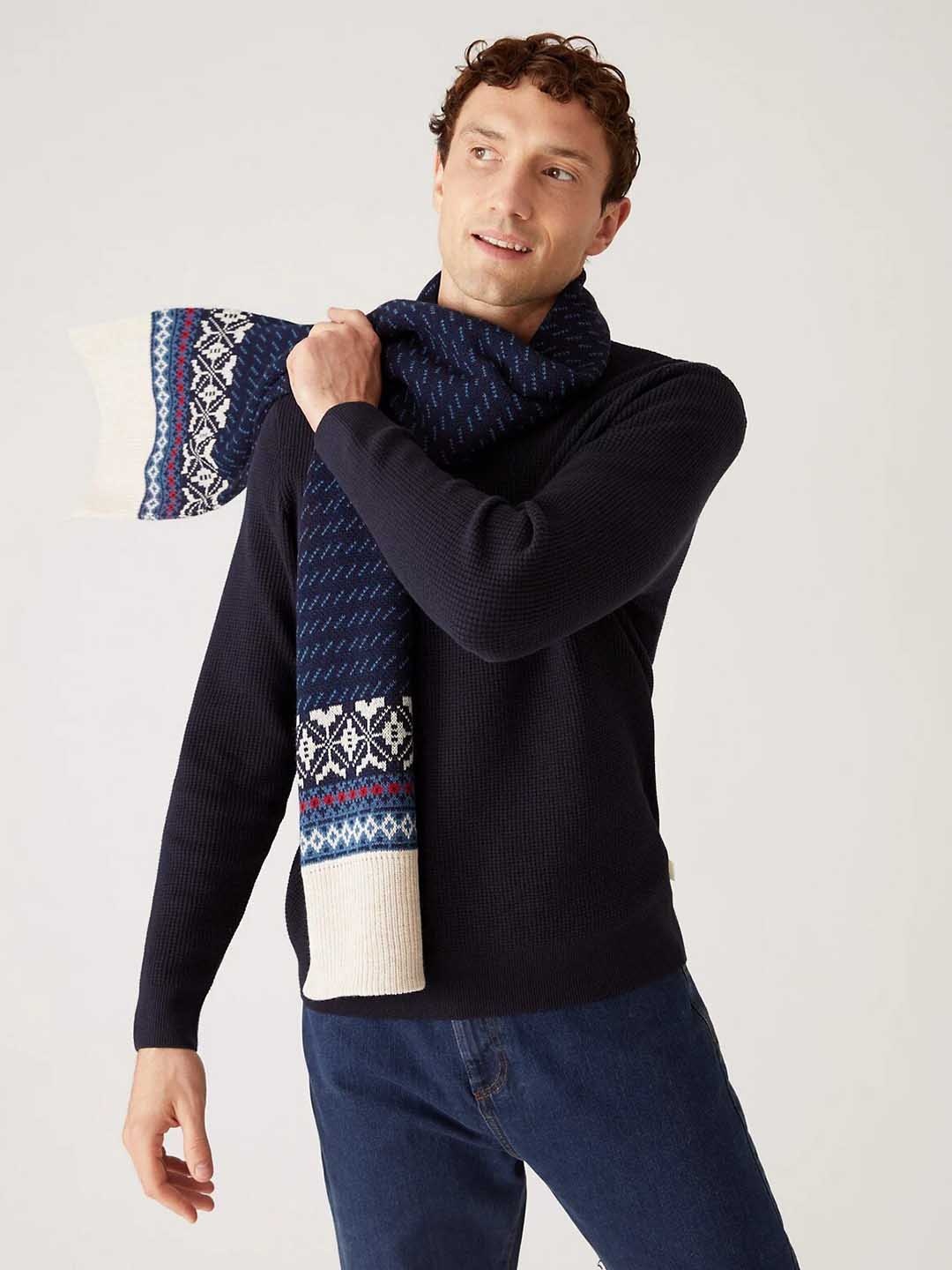 Marks & Spencer Men Scarf, Navy blue