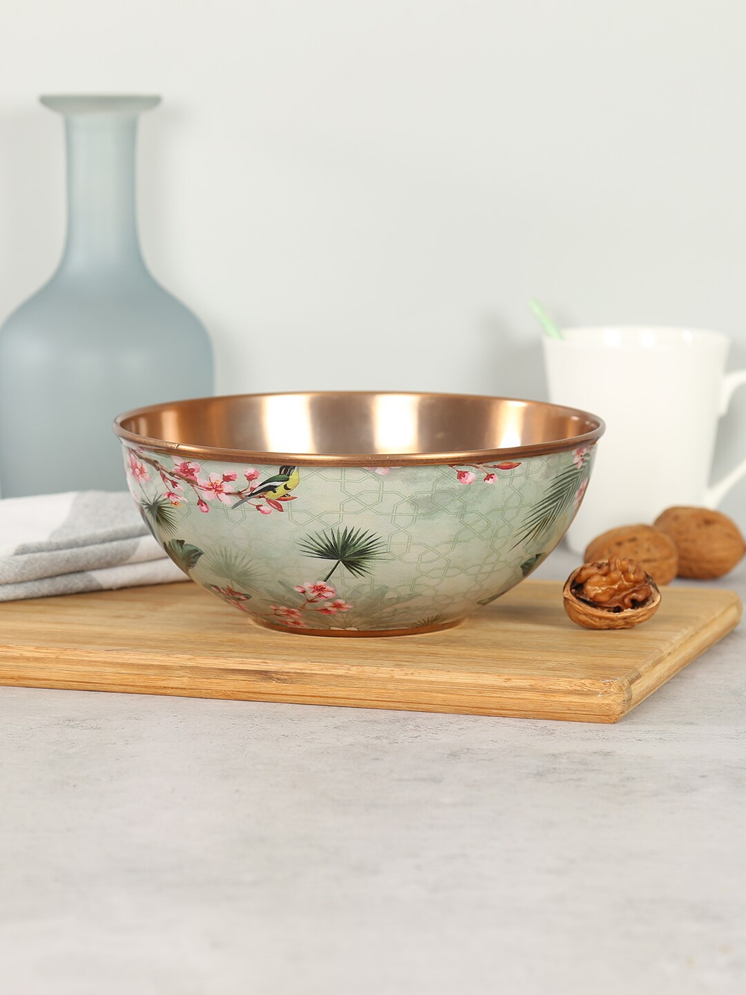 India Circus by Krsnaa Mehta Spring Bloom Beige & Green Printed Stainless Steel Matte Bowl
India Circus by Krsnaa Mehta Spring Bloom Beige & Green Printed Stainless Steel Matte Bowl