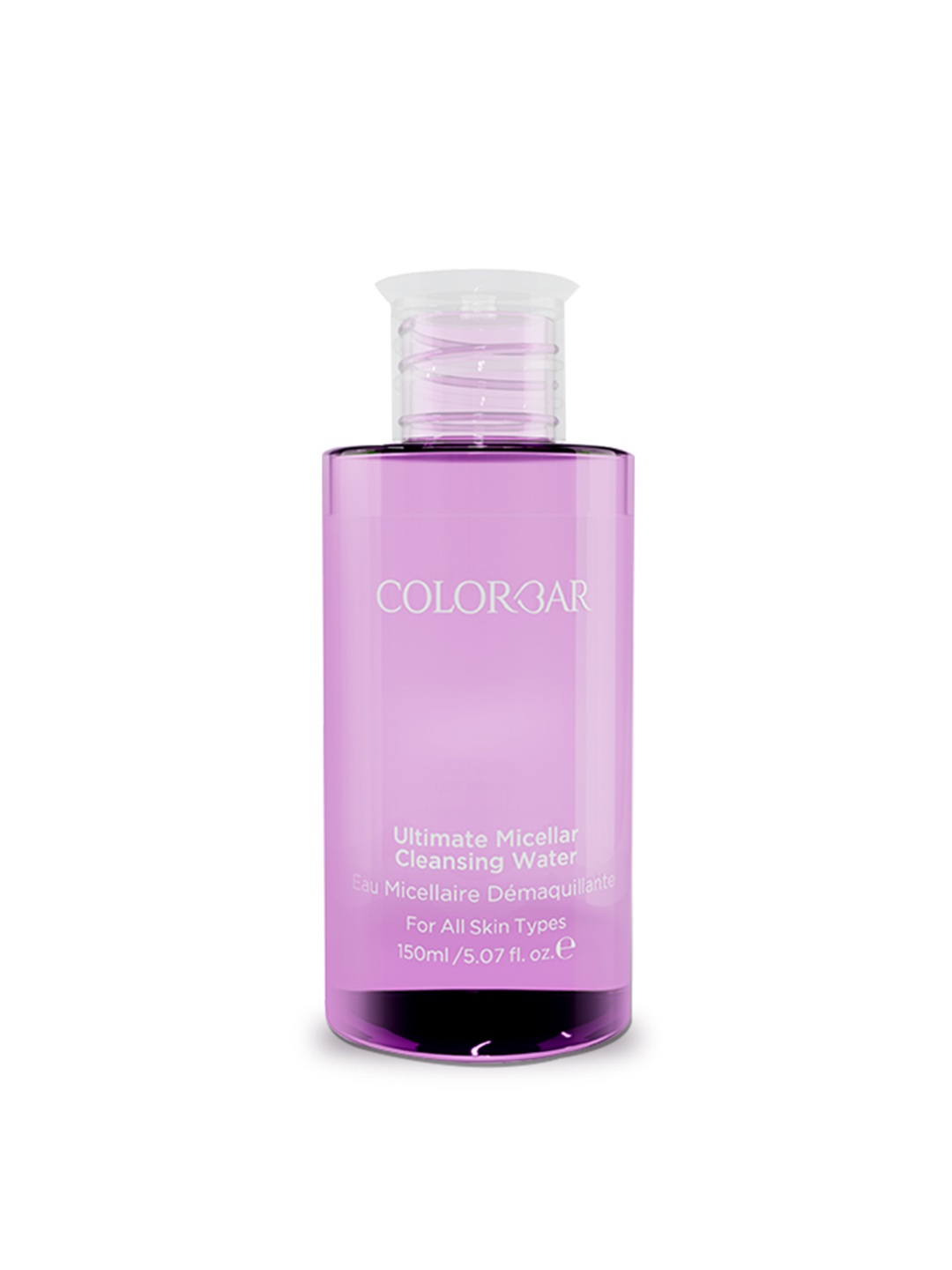 Colorbar Ultimate Micellar Cleansing Water with Green Tea & Cucumber 150 ml, Lavender
Colorbar Ultimate Micellar Cleansing Water with Green Tea & Cucumber 150 ml, Lavender