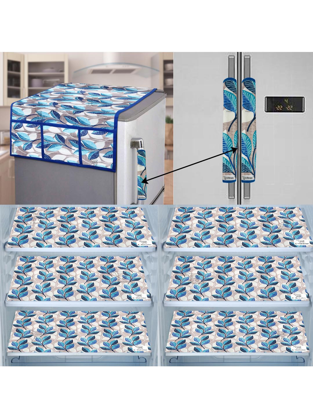 E-Retailer Set of 9 Exclusive Waterproof PVC Refrigerator Appliances Cover, Blue
E-Retailer Set of 9 Exclusive Waterproof PVC Refrigerator Appliances Cover, Blue