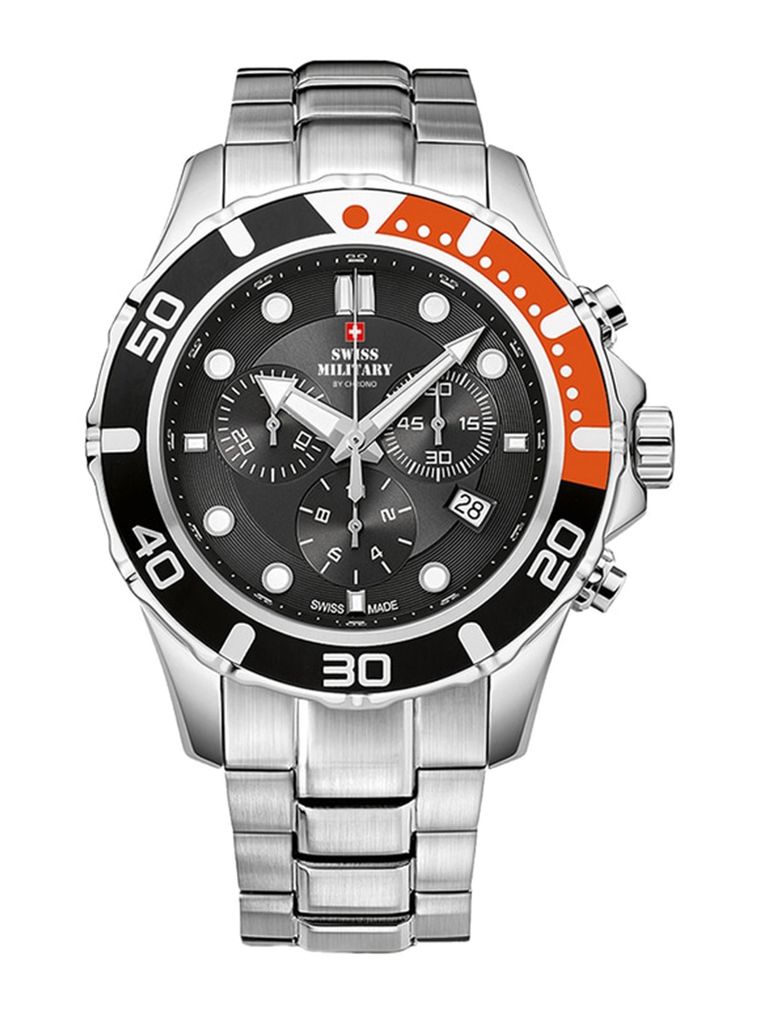 Swiss Military by Chrono Men Stainless Steel Bracelet Style Straps Watch SM34044.02, Silver
Swiss Military by Chrono Men Stainless Steel Bracelet Style Straps Watch SM34044.02, Silver