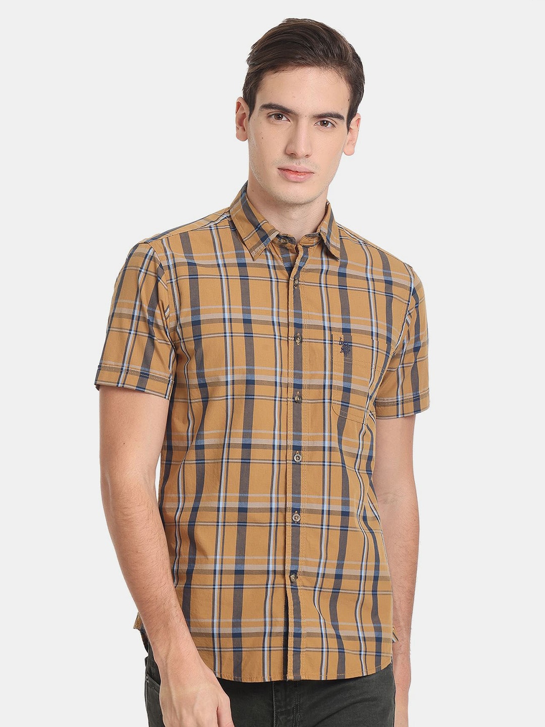 U.S. Polo Assn. Denim Co. Men Slim Fit Tartan Checked Casual Pure Cotton Shirt, Yellow
U.S. Polo Assn. Denim Co. Men Slim Fit Tartan Checked Casual Pure Cotton Shirt, Yellow