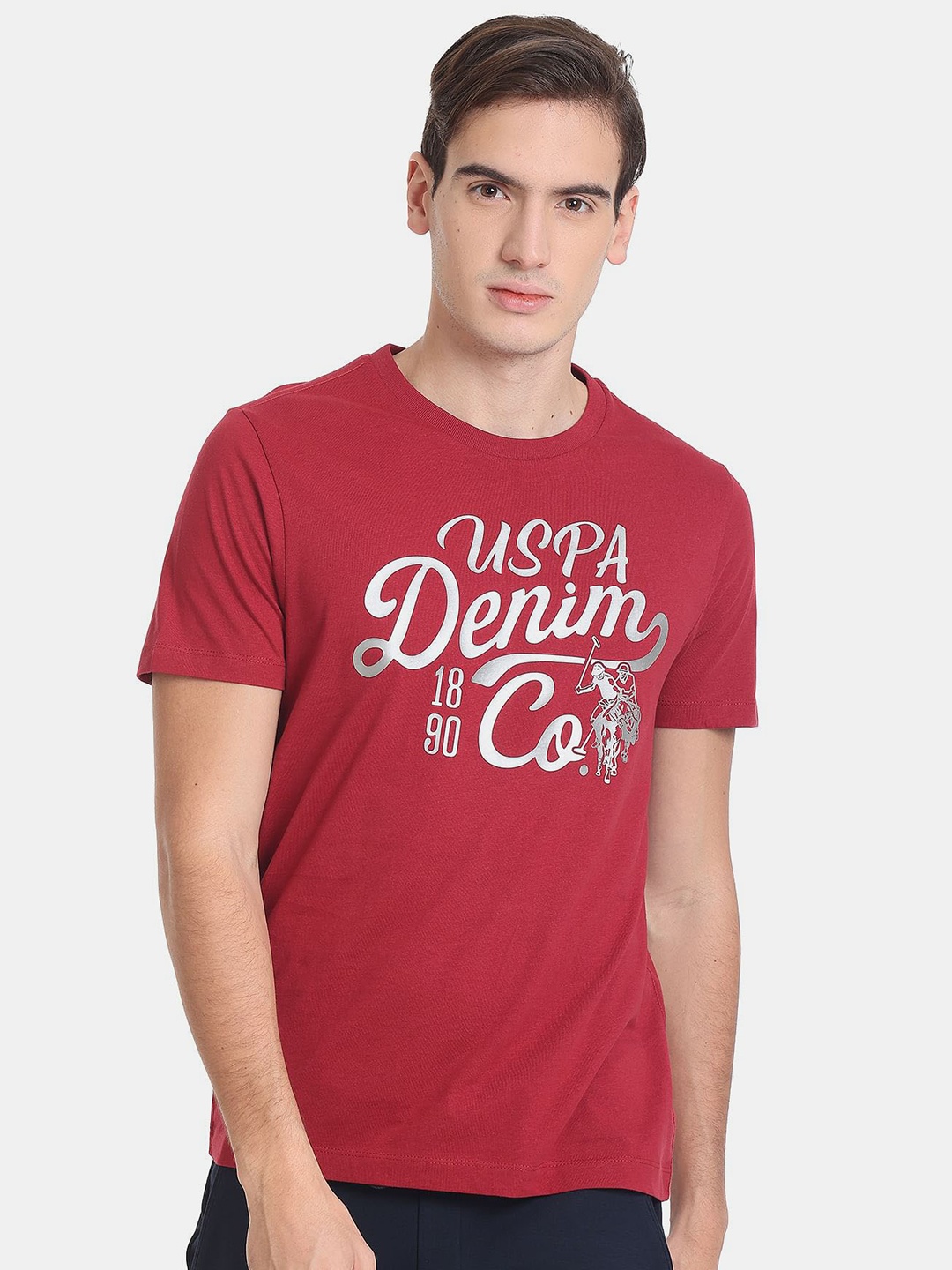 U.S. Polo Assn. Denim Co. Men Plus Size Typography Printed Slim Fit Cotton T-shirt, Red
U.S. Polo Assn. Denim Co. Men Plus Size Typography Printed Slim Fit Cotton T-shirt, Red
