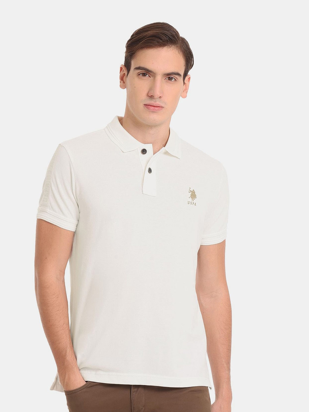U.S. Polo Assn. Denim Co. Men Plus Size Polo Collar Slim Fit Cotton T-shirt, Off white
U.S. Polo Assn. Denim Co. Men Plus Size Polo Collar Slim Fit Cotton T-shirt, Off white