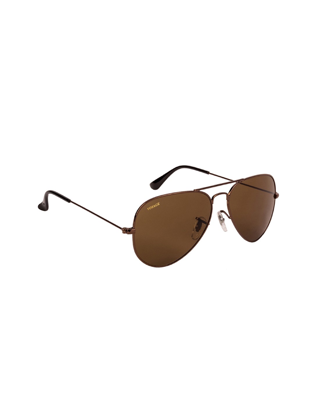 Voyage Lens & Gunmetal-Toned Aviator Sunglasses with UV Protected Lens (3025MG2730), Brown