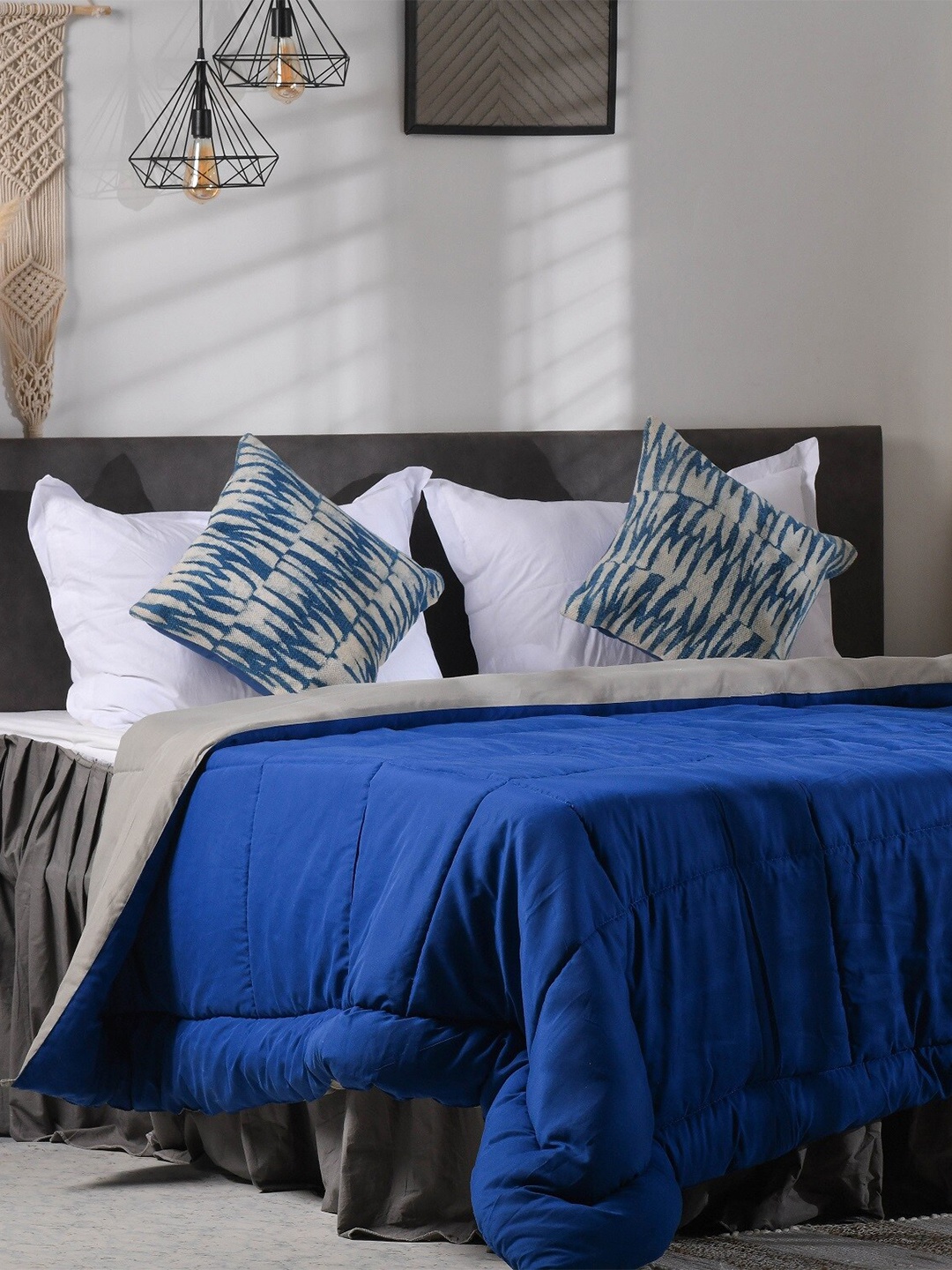 THE SEWING CREST Navy Blue & Grey Mild Winter 110 GSM Reversible Single Bed Comforter
THE SEWING CREST Navy Blue & Grey Mild Winter 110 GSM Reversible Single Bed Comforter
