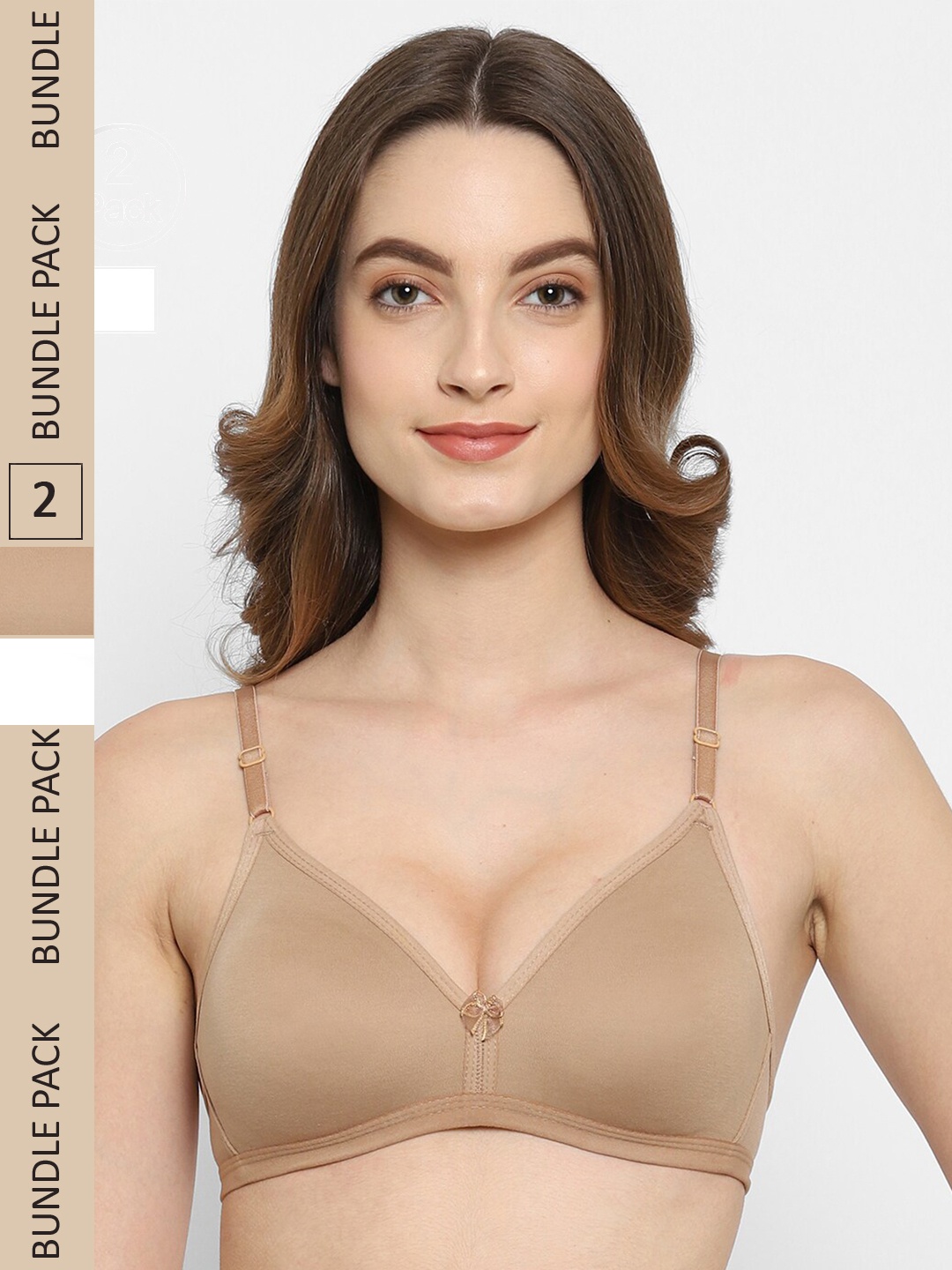 Floret Pack Of 2 Medium Support Non Padded All Day Comfort Seamless Medium Coverage Bra, White
Floret Pack Of 2 Medium Support Non Padded All Day Comfort Seamless Medium Coverage Bra, White