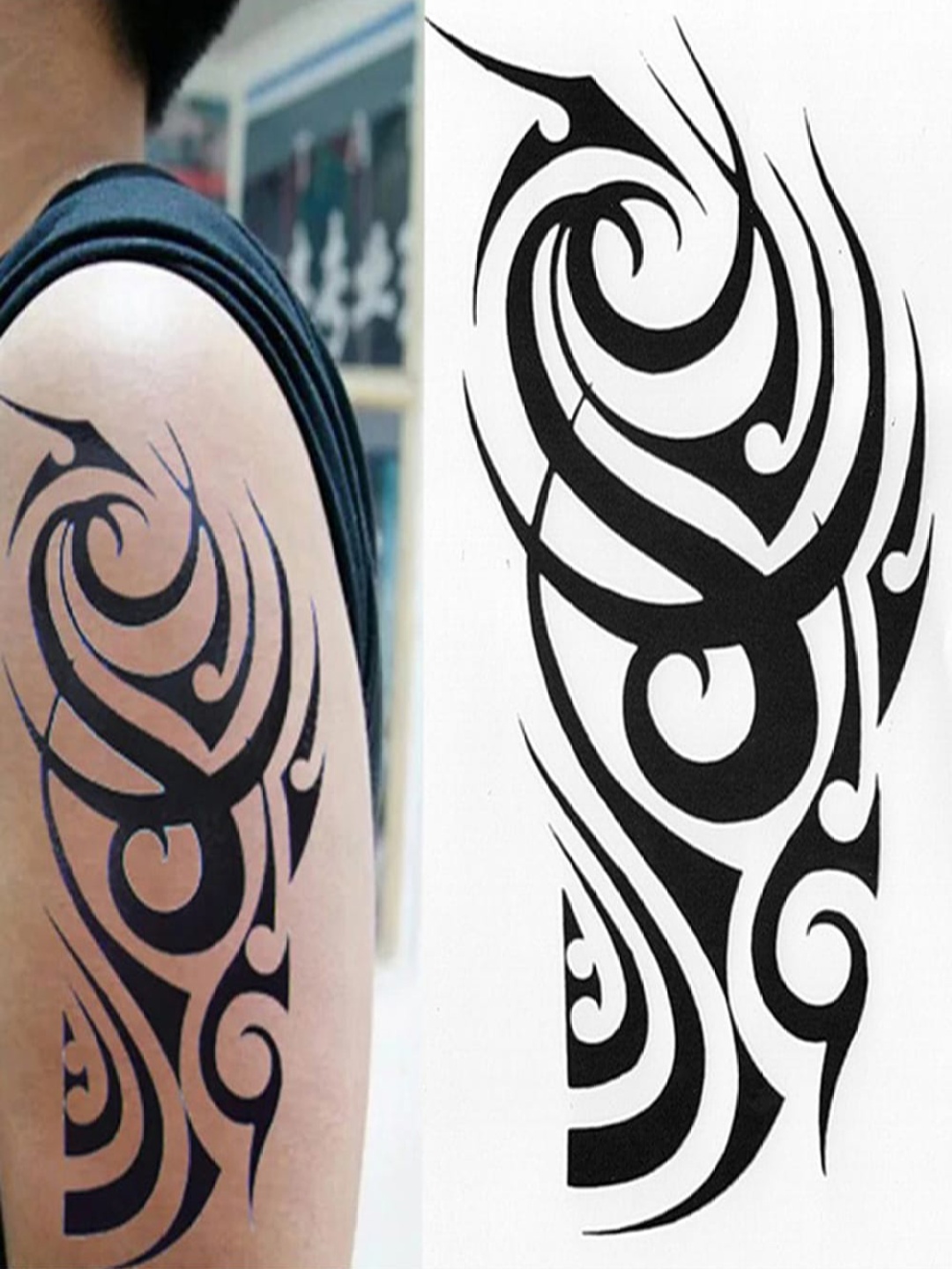 S.A.V.I. 3D Arm Big Tribal Totem Water Proof & Long Lasting Temporary Tattoo - Black
S.A.V.I. 3D Arm Big Tribal Totem Water Proof & Long Lasting Temporary Tattoo - Black