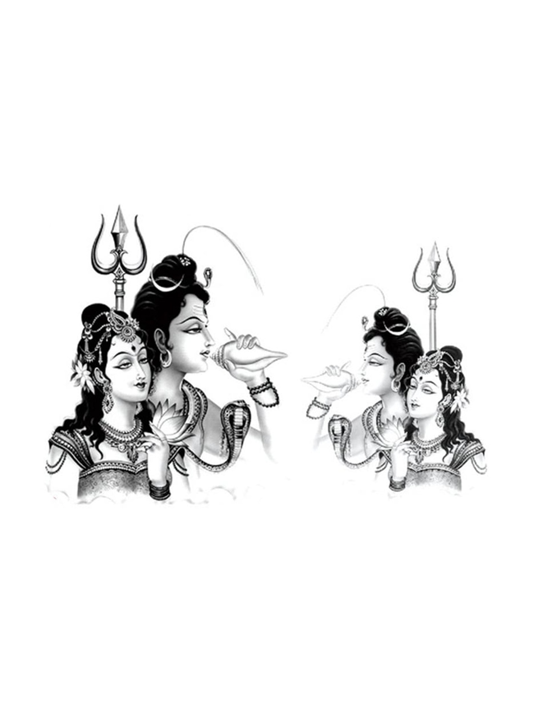 S.A.V.I. 3D Lord Shiva Parvati Holy Religious Design Temporary Tattoo Stickers, Black
S.A.V.I. 3D Lord Shiva Parvati Holy Religious Design Temporary Tattoo Stickers, Black