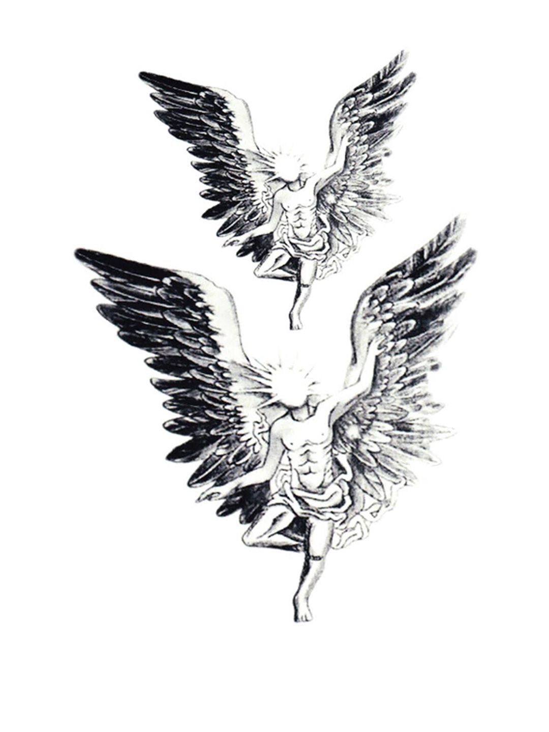 S.A.V.I. Water Proof & Long Lasting 3D 3D Big Angel With Wings Face Temporary Tattoo Sticker, Black
S.A.V.I. Water Proof & Long Lasting 3D 3D Big Angel With Wings Face Temporary Tattoo Sticker, Black