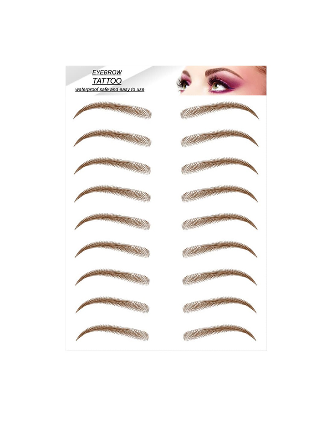 S.A.V.I. 9 Pairs Natural Water Proof & Long Lasting Temporary Eyebrow Tattoo Stickers, Brown
S.A.V.I. 9 Pairs Natural Water Proof & Long Lasting Temporary Eyebrow Tattoo Stickers, Brown