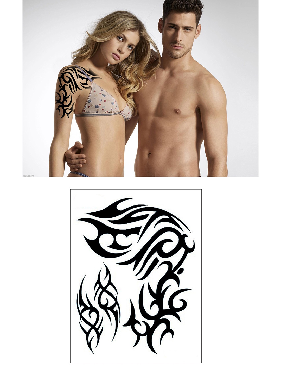 S.A.V.I. 2 In 1 Tribal Totem Fire Water Proof & Long Lasting Temporary 3D Tattoo Stickers, Black
S.A.V.I. 2 In 1 Tribal Totem Fire Water Proof & Long Lasting Temporary 3D Tattoo Stickers, Black
