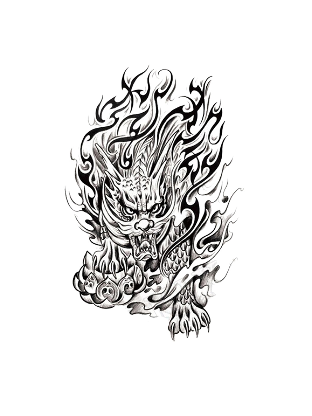S.A.V.I. Water Proof & Long Lasting 3D Angry Tiger Horse Flames Crown Temporary Tattoo Sticker, Black
S.A.V.I. Water Proof & Long Lasting 3D Angry Tiger Horse Flames Crown Temporary Tattoo Sticker, Black