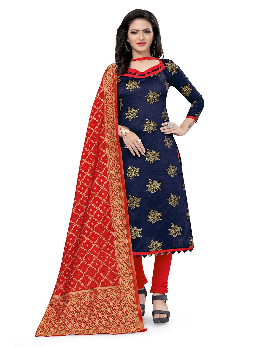 Angroop Jacquard Work Banarasi Silk Woven Design Unstitched Dress Material, Blue
Angroop Jacquard Work Banarasi Silk Woven Design Unstitched Dress Material, Blue