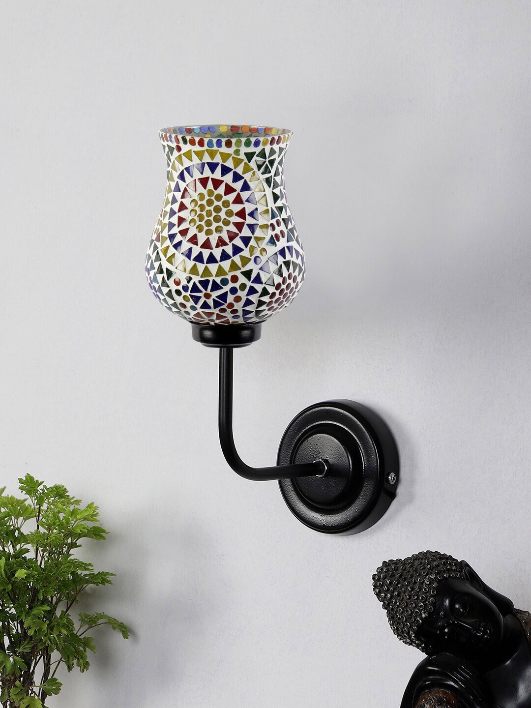 Devansh White & Red Textured Mosaic Glass Shade Wall Mounted Metal Lamp With Iron Base
Devansh White & Red Textured Mosaic Glass Shade Wall Mounted Metal Lamp With Iron Base