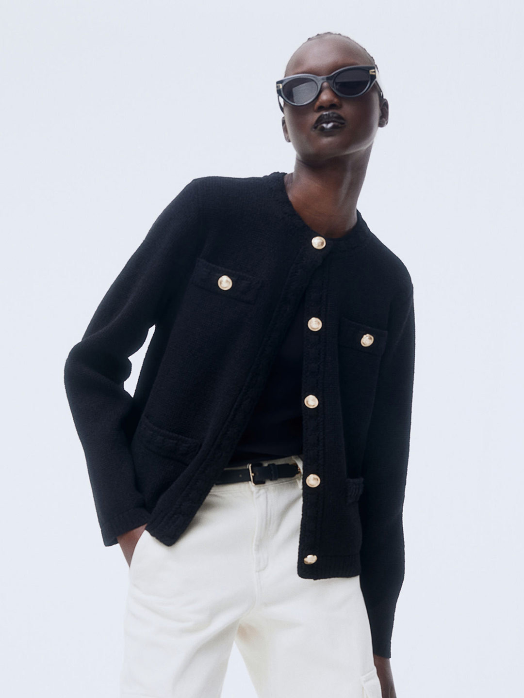 H&M Women Knitted Cardigan, Black
H&M Women Knitted Cardigan, Black