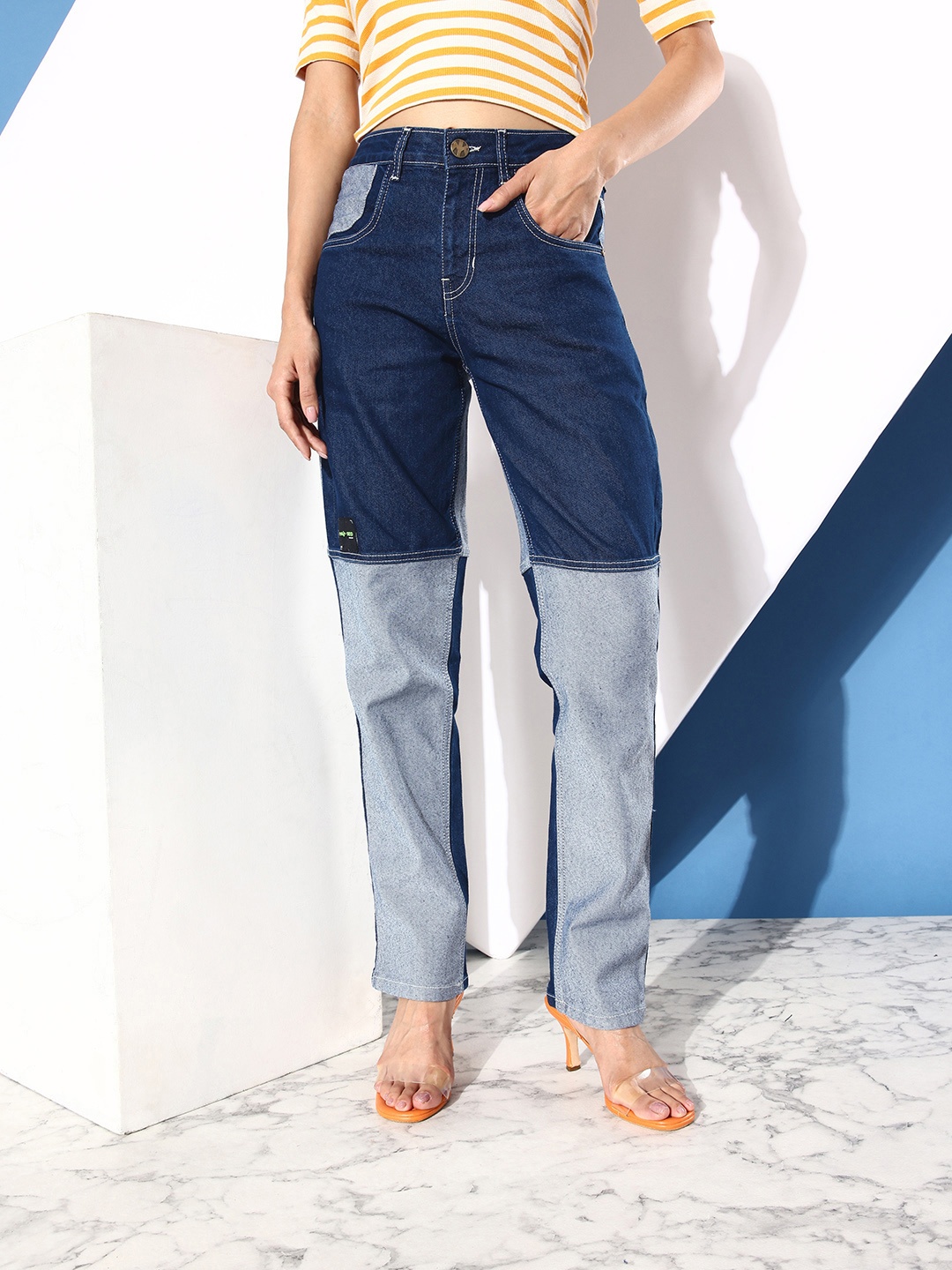 Kook N Keech Women Cool Blue Straight Fit Colourblocked Stretchable Upgraded denims Jeans
Kook N Keech Women Cool Blue Straight Fit Colourblocked Stretchable Upgraded denims Jeans