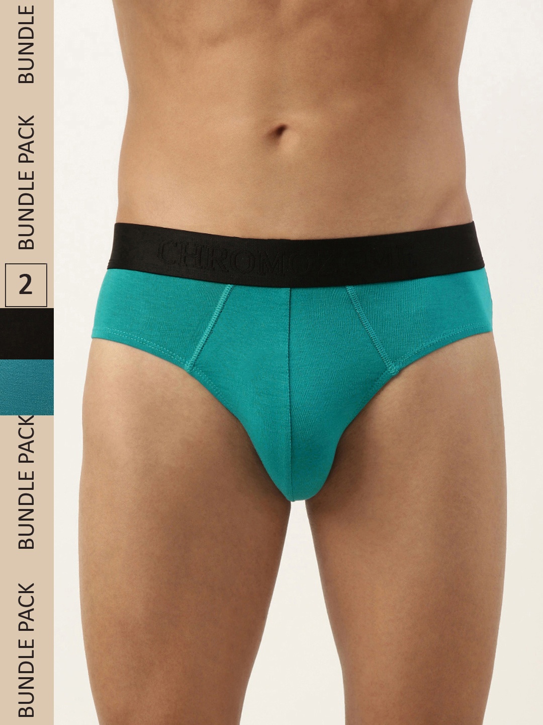 Chromozome Men Pack of 2 Ultra-Premium Micro-Modal Briefs 8902733627474, Turquoise blue
Chromozome Men Pack of 2 Ultra-Premium Micro-Modal Briefs 8902733627474, Turquoise blue