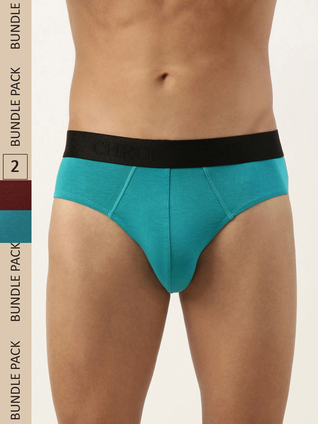 Chromozome Men Pack of 2 Ultra-Premium Micro-Modal Briefs 8902733627559, Turquoise blue
Chromozome Men Pack of 2 Ultra-Premium Micro-Modal Briefs 8902733627559, Turquoise blue