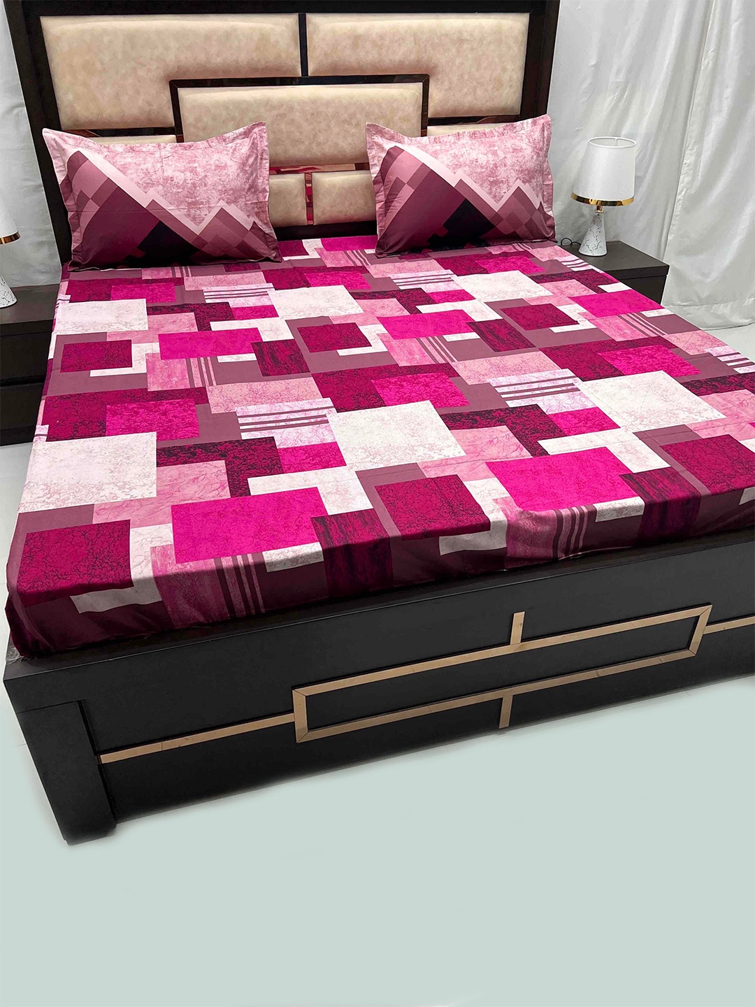 Pure Decor Lifestyle Fur Pink 380 TC Flat Pure Cotton King Bedsheet with 2 Pillow Covers
Pure Decor Lifestyle Fur Pink 380 TC Flat Pure Cotton King Bedsheet with 2 Pillow Covers