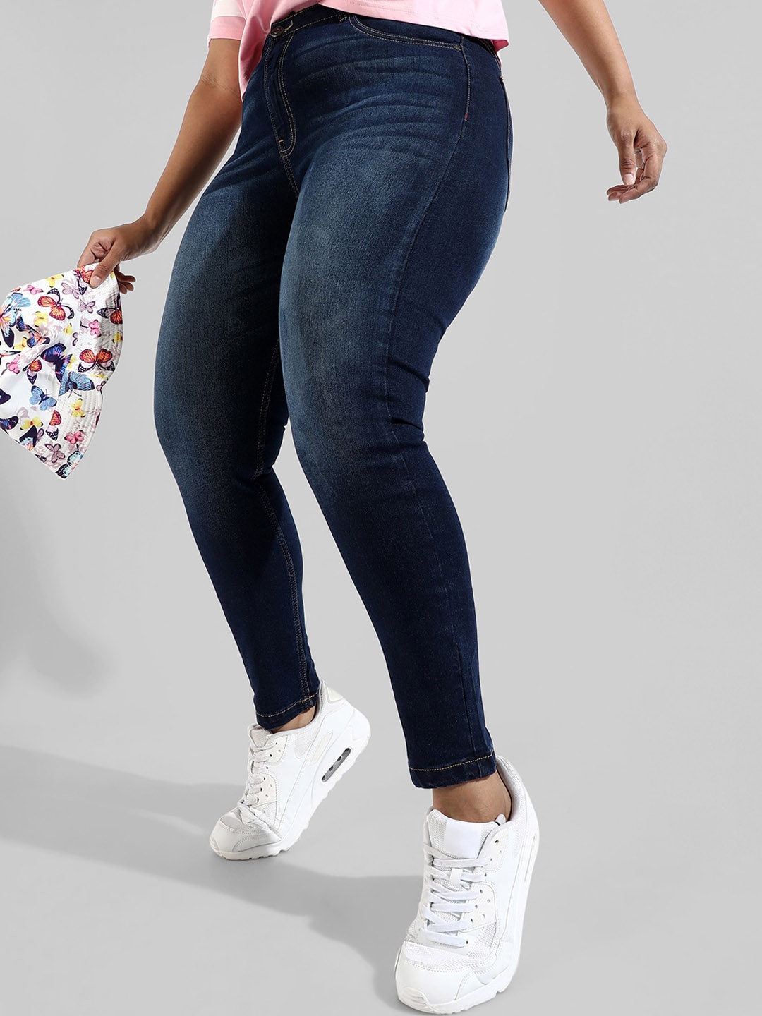Instafab Plus Women Plus Size Jean Skinny Fit Heavy Fade Stretchable Cotton Jeans, Navy blue
Instafab Plus Women Plus Size Jean Skinny Fit Heavy Fade Stretchable Cotton Jeans, Navy blue