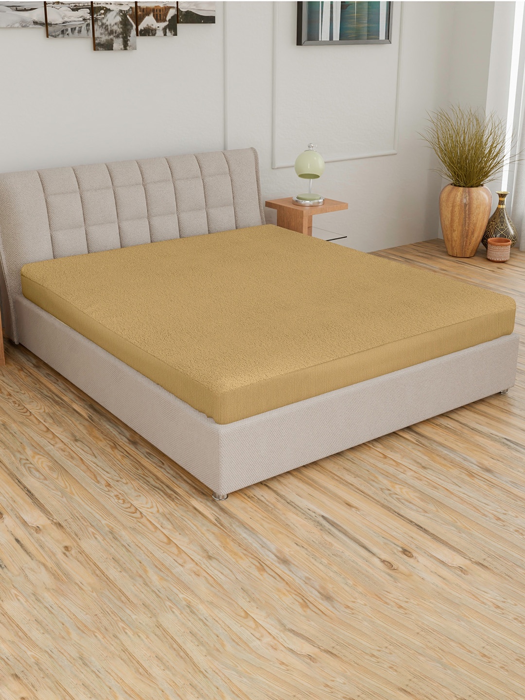 CURIOUS LIFESTYLE Beige Water Proof Terry Cotton Double Queen Size Mattress Protector
CURIOUS LIFESTYLE Beige Water Proof Terry Cotton Double Queen Size Mattress Protector