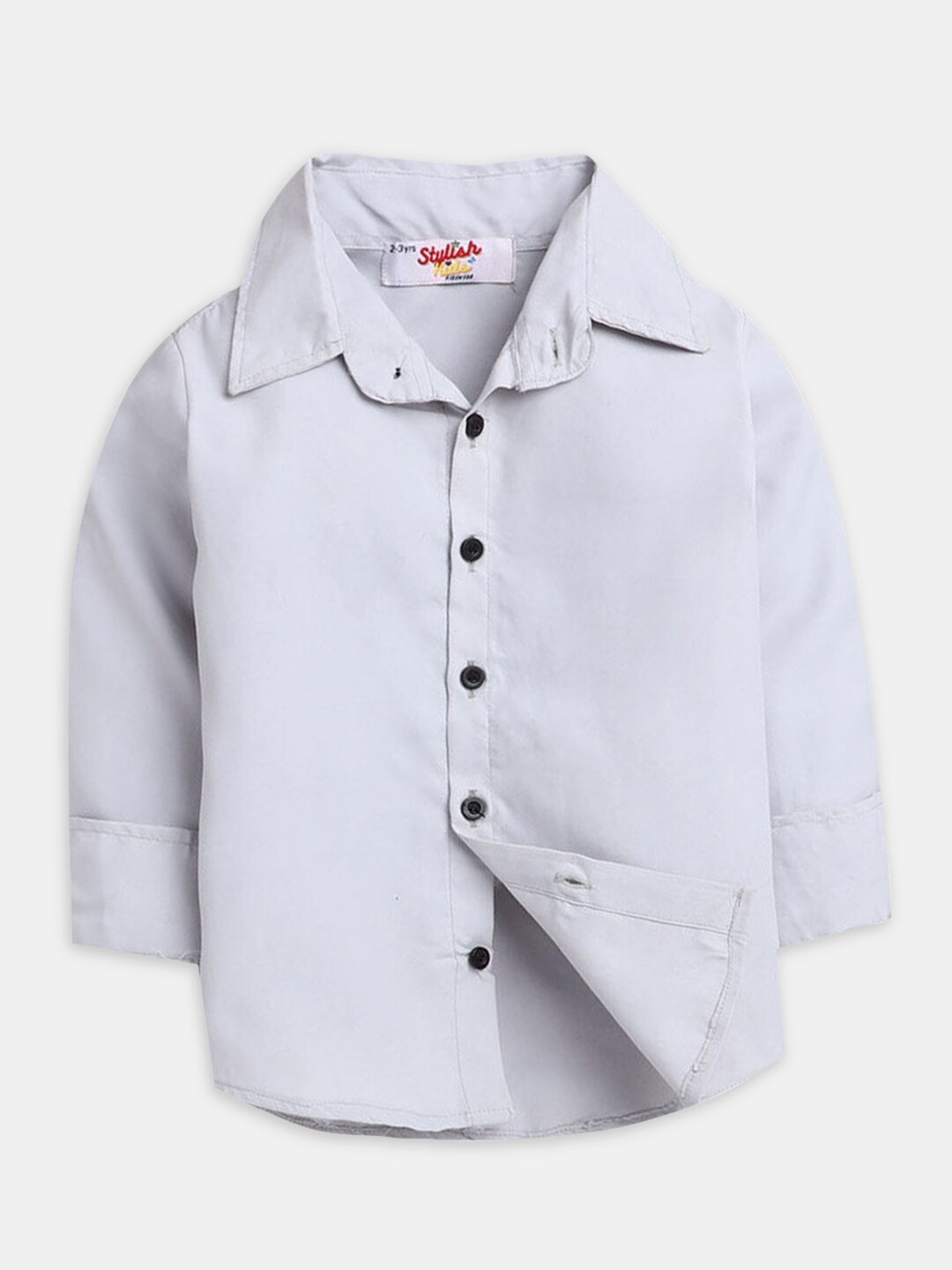 Hopscotch Boys Grey Classic Casual Shirt