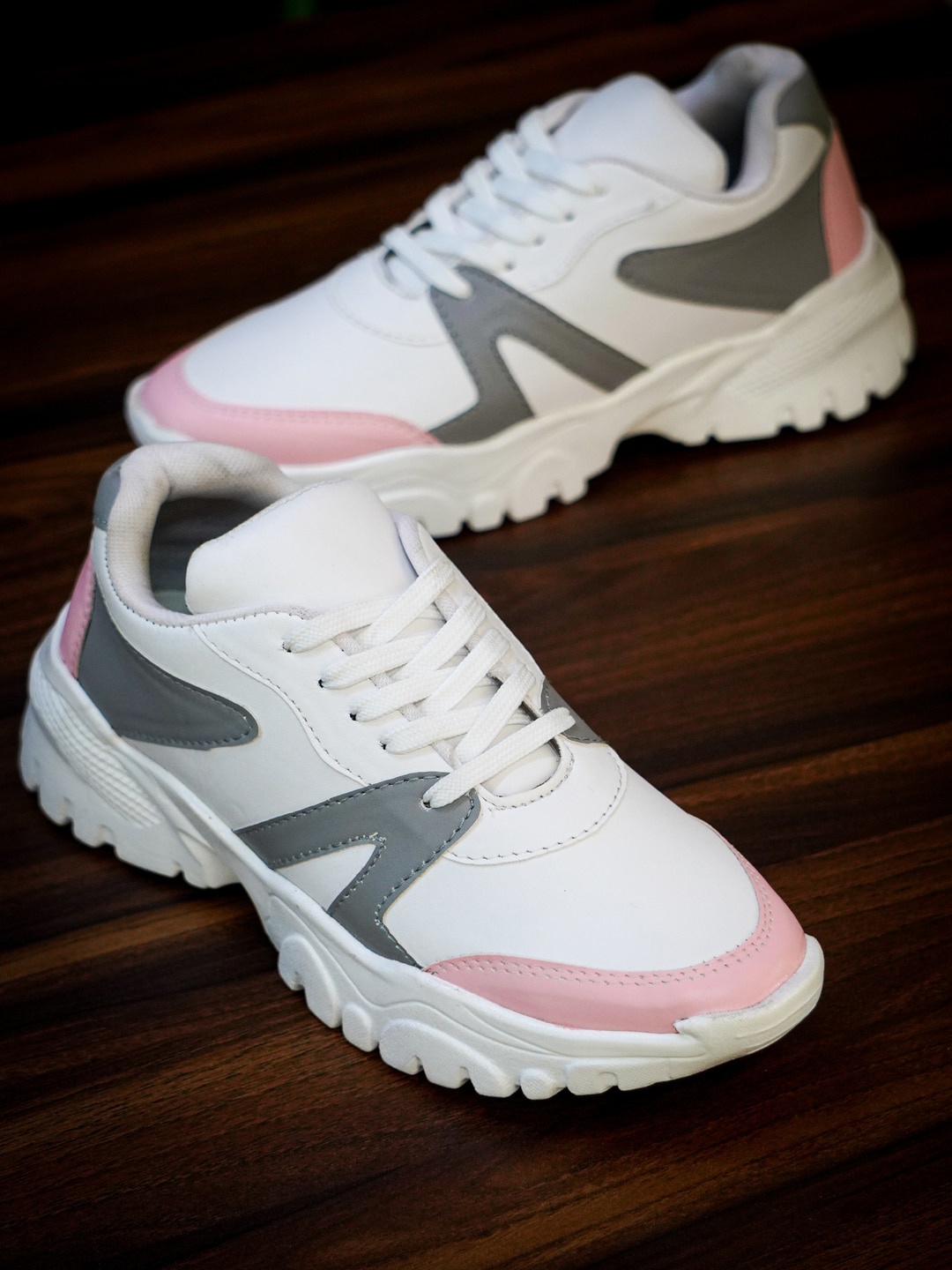 HERE&NOW Women Colourblocked Sneakers, White